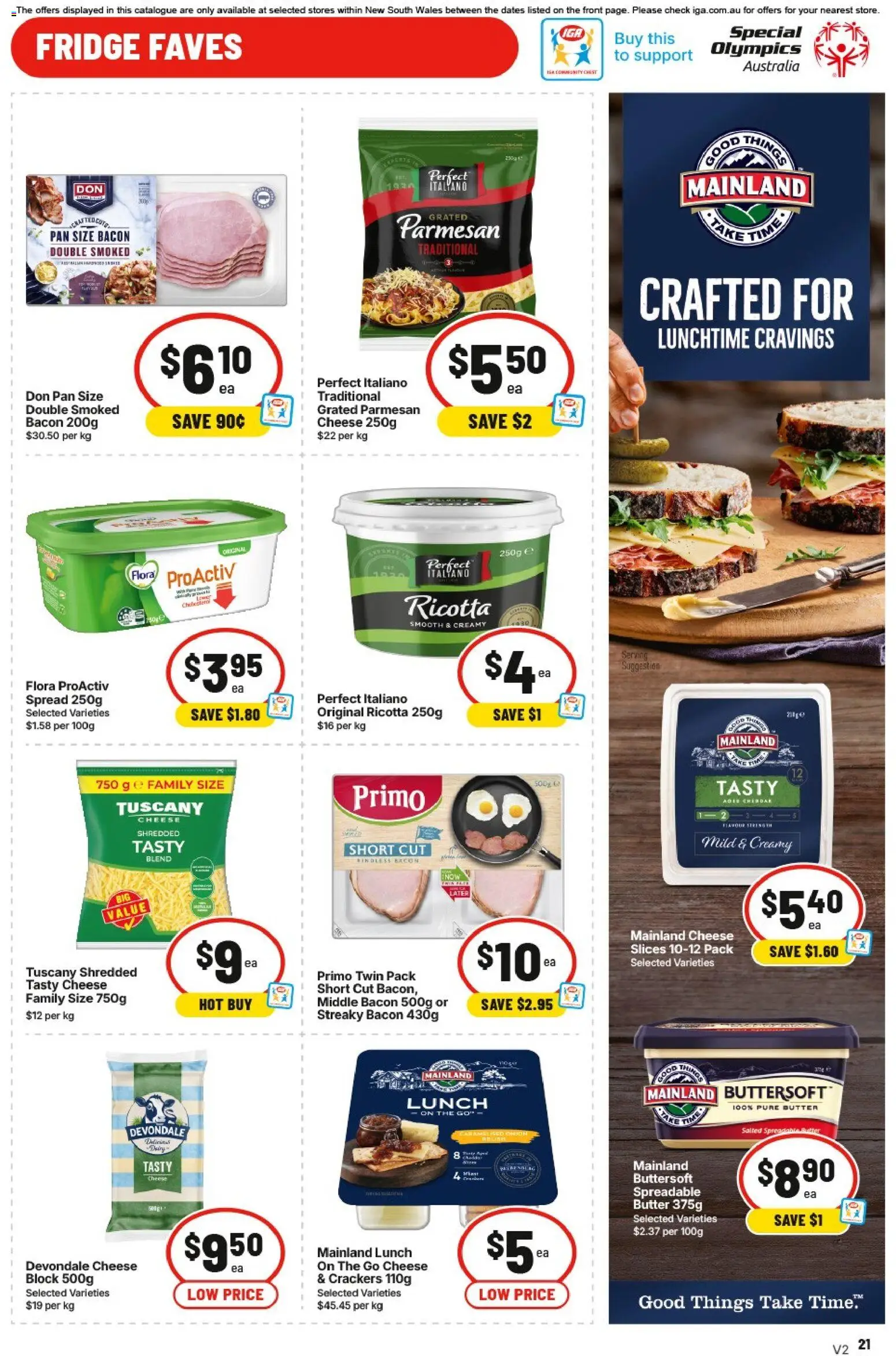 IGA catalogue - valid from 13.05.2026 | Page: 22 | Products: Bacon, Butter, Cheese, Fridge