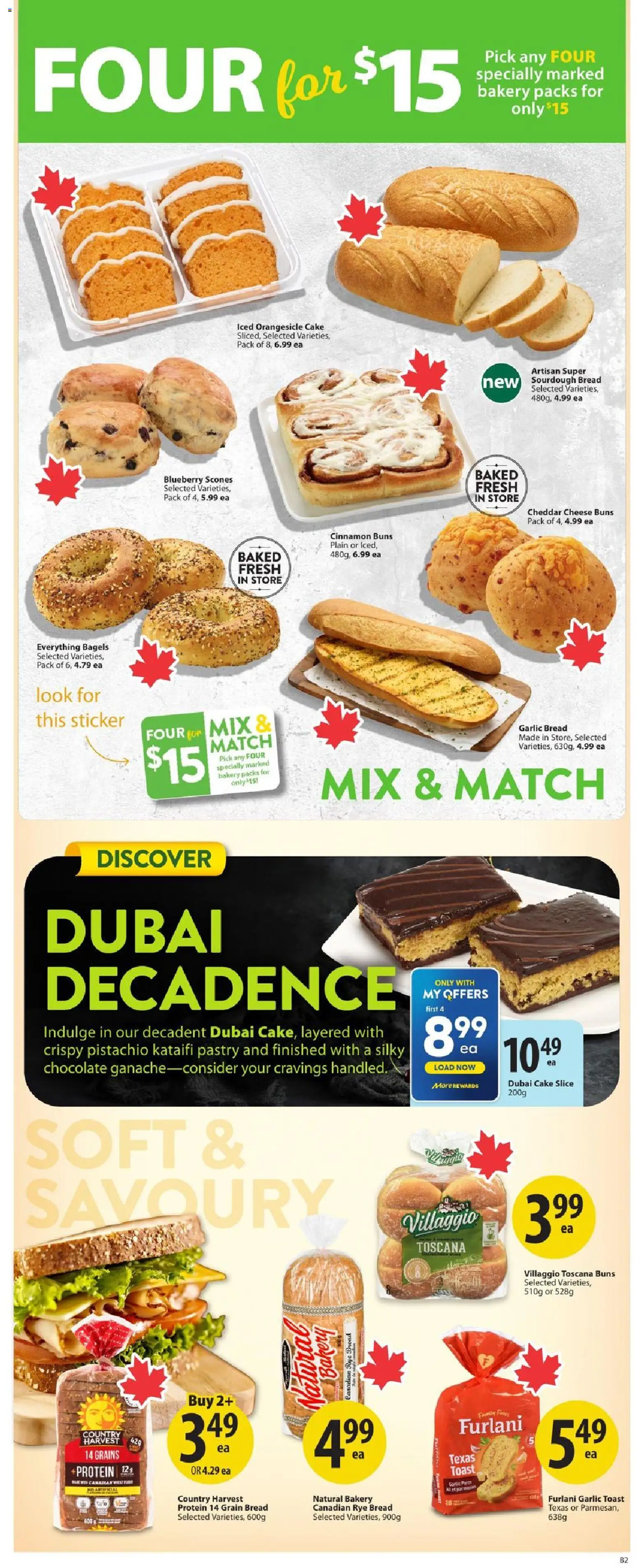 Save on foods flyer valid from Aug 6, 2026 | Page: 10 | Products: Bakery, Cheese, Bread, Chocolate