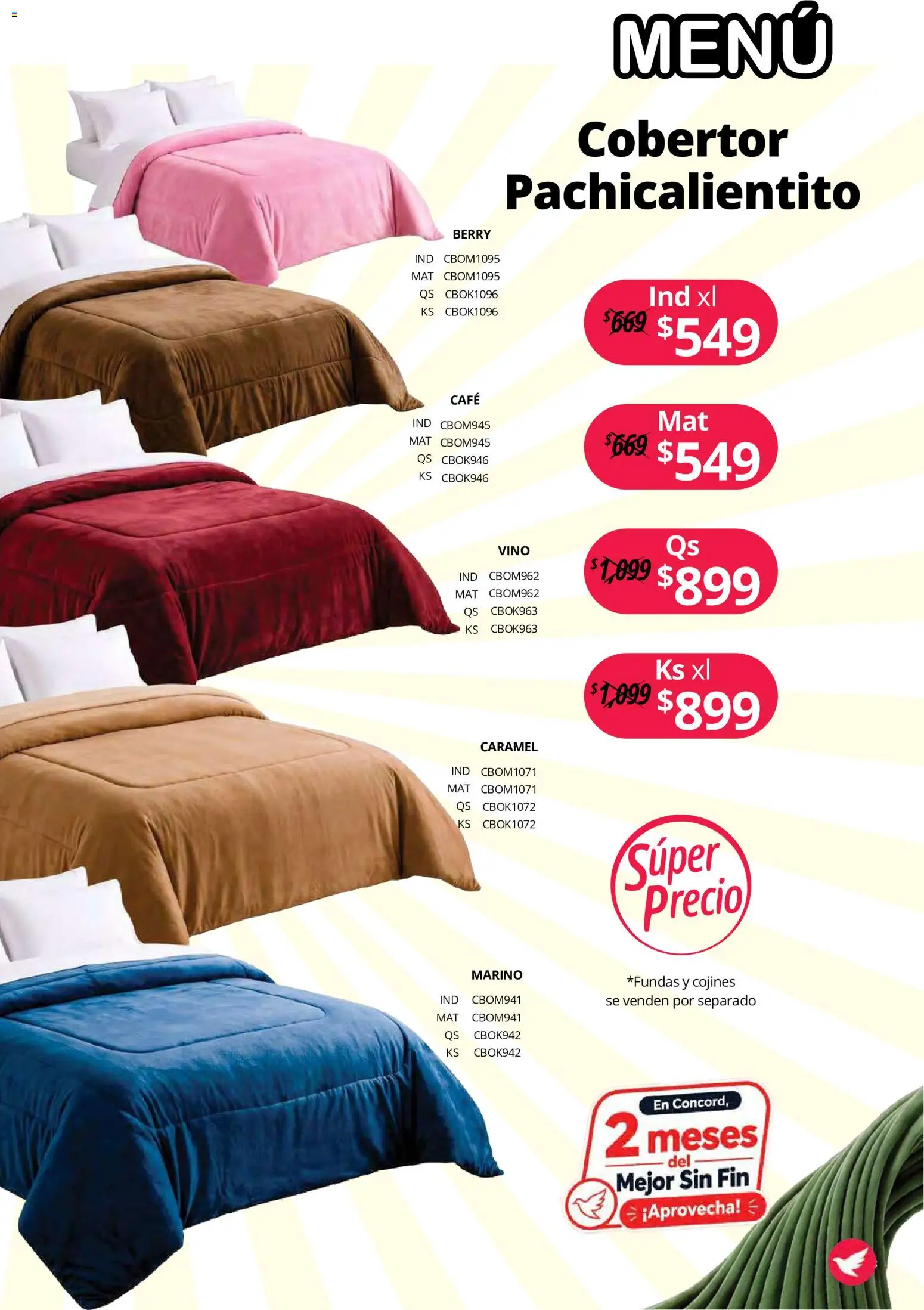 Nuevas ofertas de Colchas Concord válidas en toda la República Mexicana desde el 15/10/2026. ¡Encuentra las mejores ofertas en Colchas Concord catálogo! | Página: 186