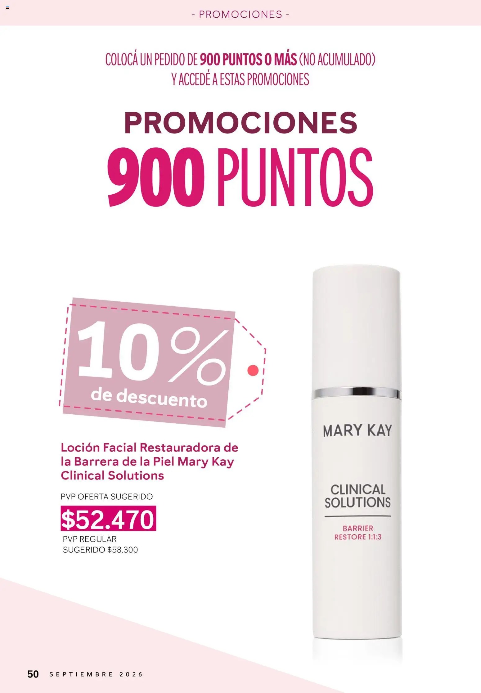 Mary Kay - Aplausos Septiembre 2026 │ válido desde el 01/09/2026 | Página: 50 | Productos: Loción