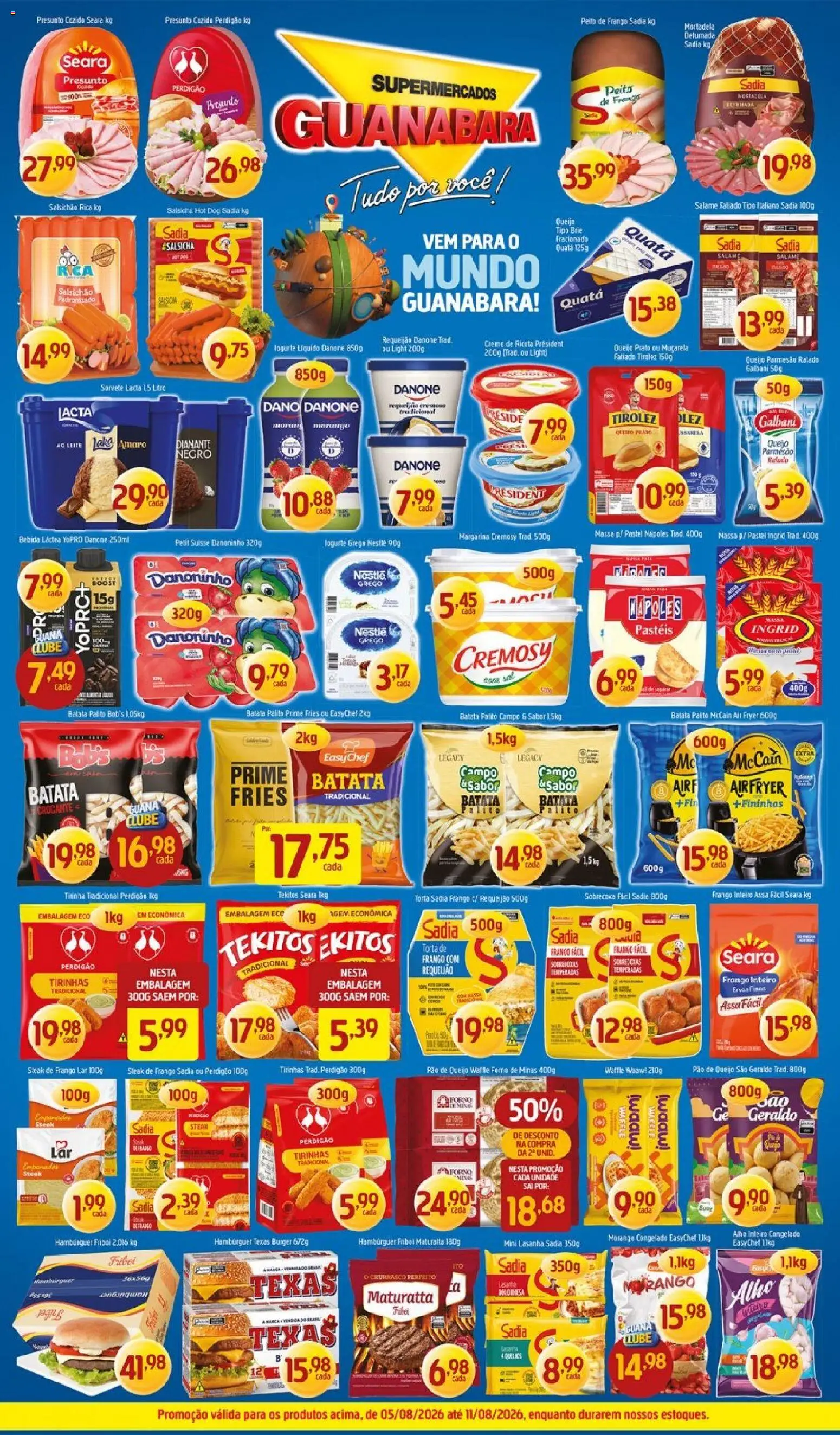 Supermercados Guanabara Folheto - válido de 05/08/2026 | Página: 7 | Produtos: Forno, Batata, Frango, Margarina