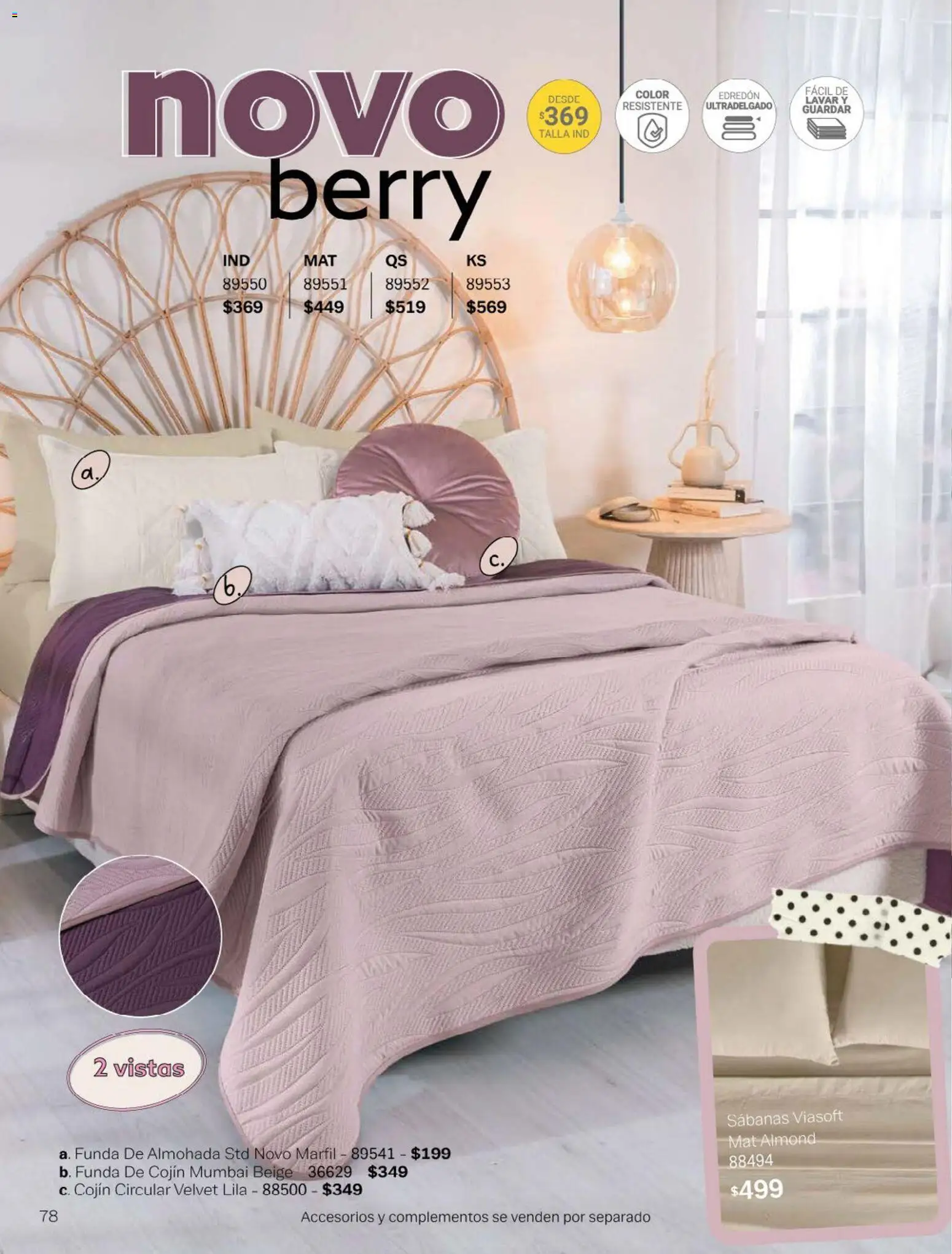 Nuevas ofertas de Vianney válidas en toda la República Mexicana desde el 23.01.2026. ¡Encuentra las mejores ofertas en Vianney catálogo Chavos! | Página: 80 | Productos: Funda, Funda de almohada, Almohada, Sabanas