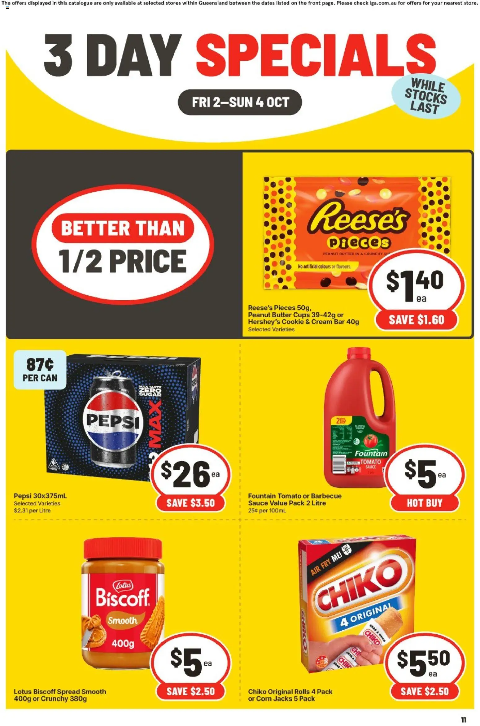 IGA catalogue - valid from 02/10/2026 | Page: 3 | Products: Corn, Cream, Sauce, Tomato