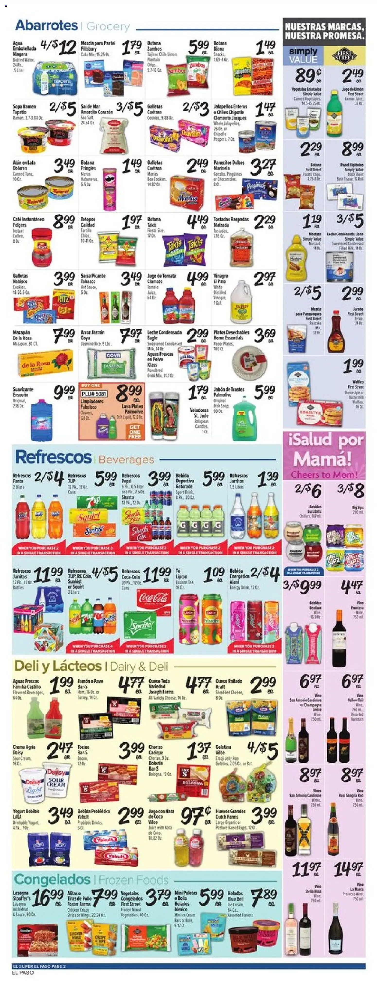 El Super Weekly Ad - TX - valid from 06.05.2026 | Page: 2 | Products: Yogurt, Sour cream, Cream, Sheet