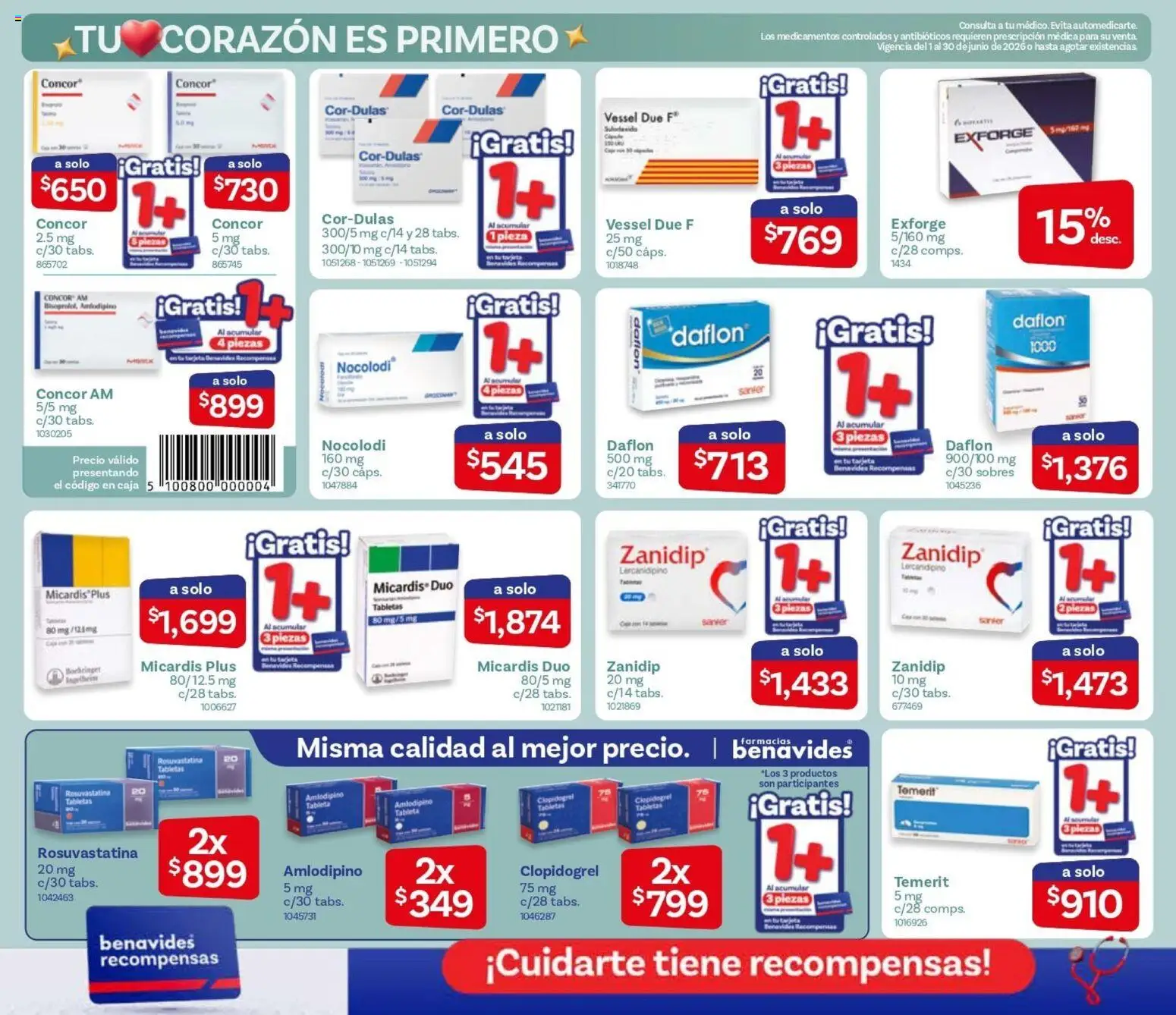 Nuevas ofertas de Farmacia Benavides válidas en toda la República Mexicana desde el 01.06.2026. ¡Encuentra las mejores ofertas en Farmacia Benavides catálogo! | Página: 6