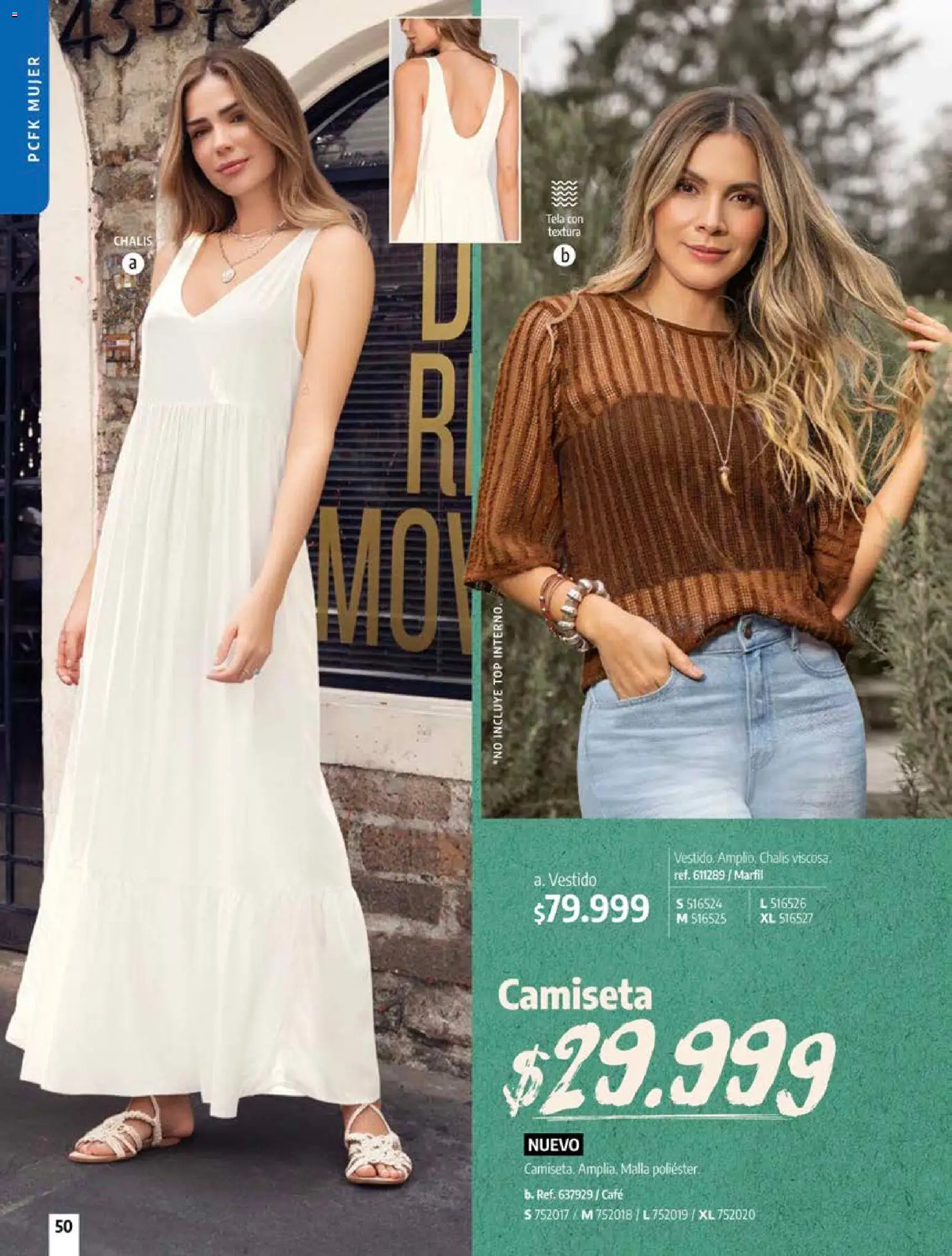 Pacifika revista - valida desde el 12/07/2026 | Página: 50 | Productos: Camiseta, Top, Vestido, Café