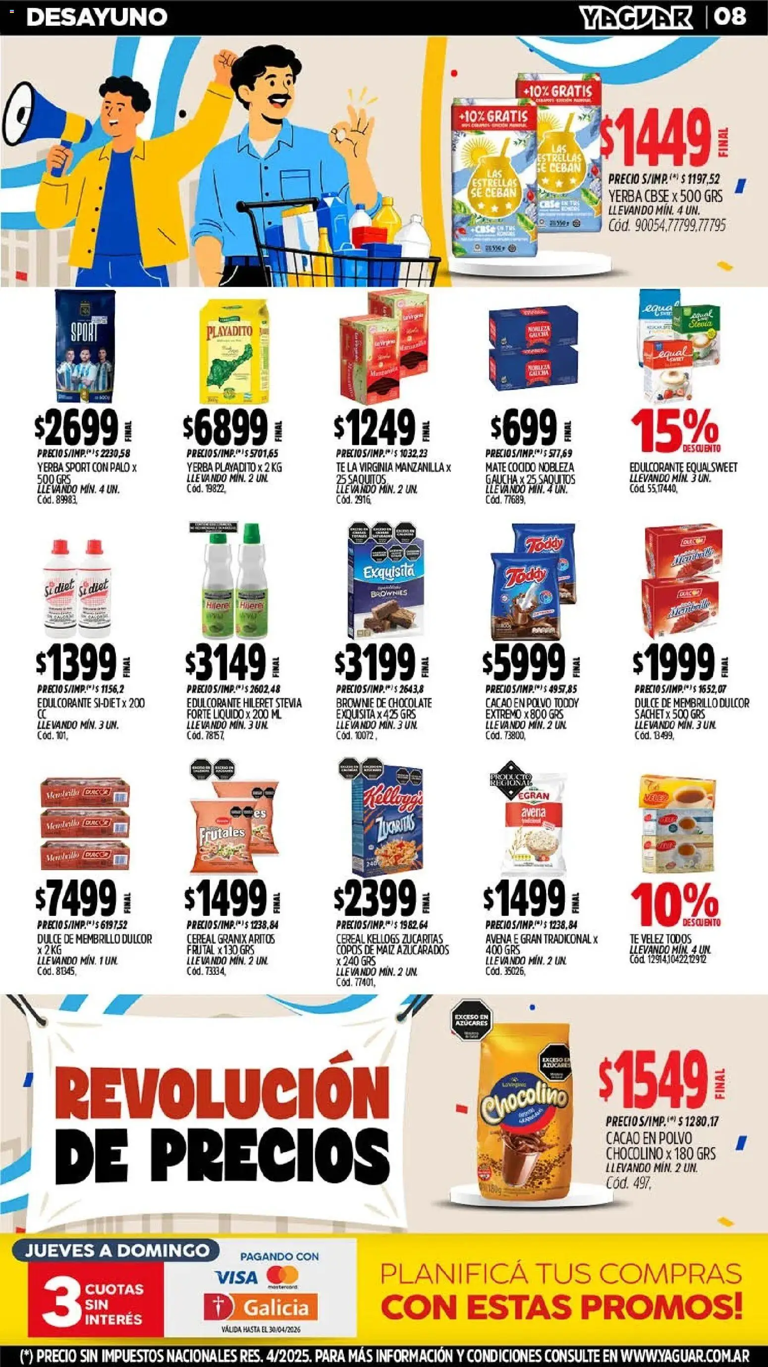 Yaguar - Oferta Semanal Córdoba │ válido desde el 25.05.2026 | Página: 8 | Productos: Mate, Maiz, Té, Cacao