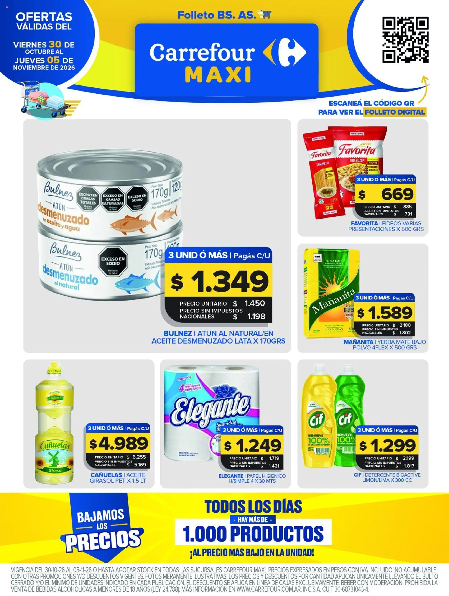 Folleto Carrefour Maxi - Página 1 - Ofertas válidas hasta el 6 de noviembre de 2026