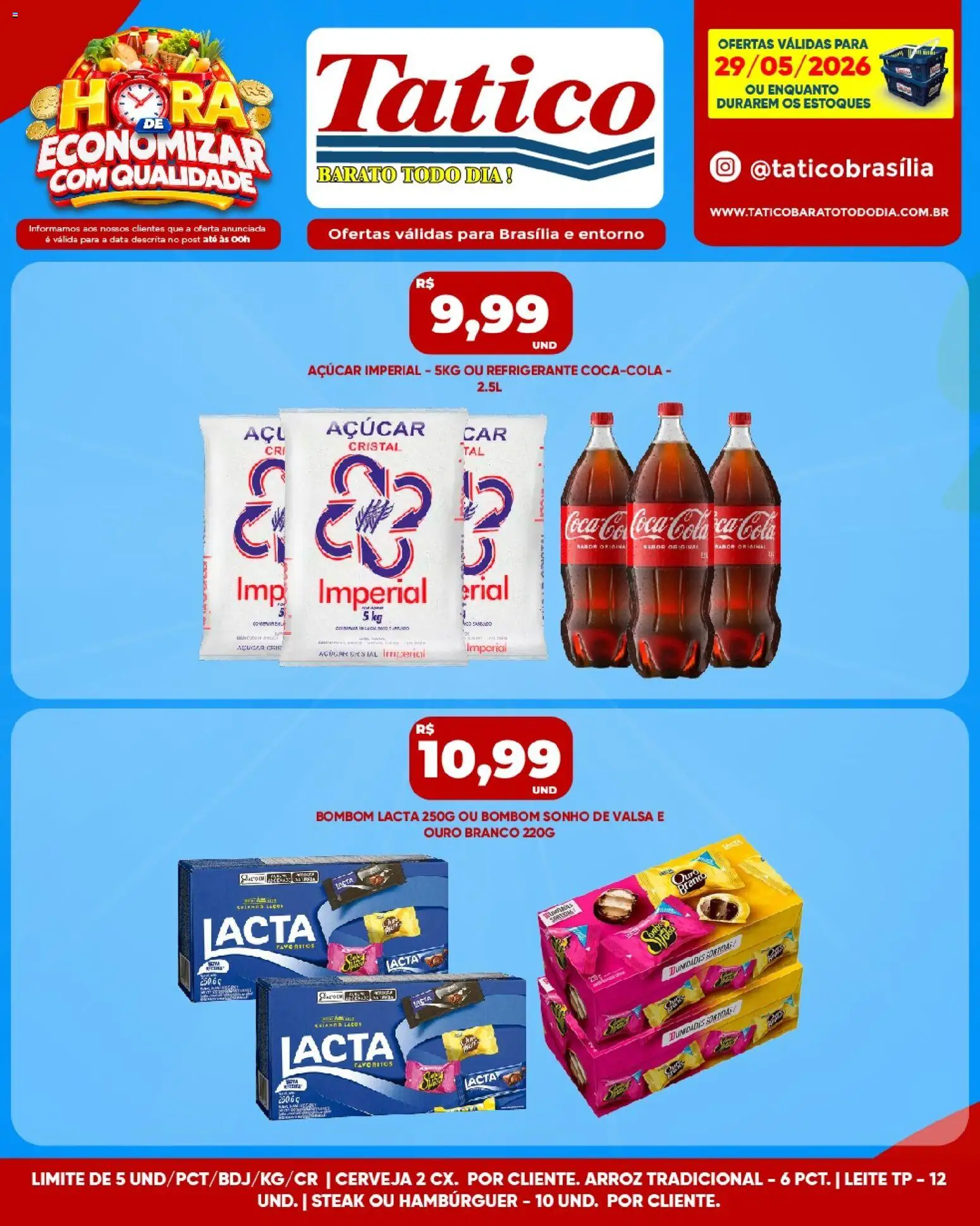 Tatico Folheto - válido de 29.05.2026 | Página: 8 | Produtos: Cola, Cerveja, Hambúrguer, Refrigerante