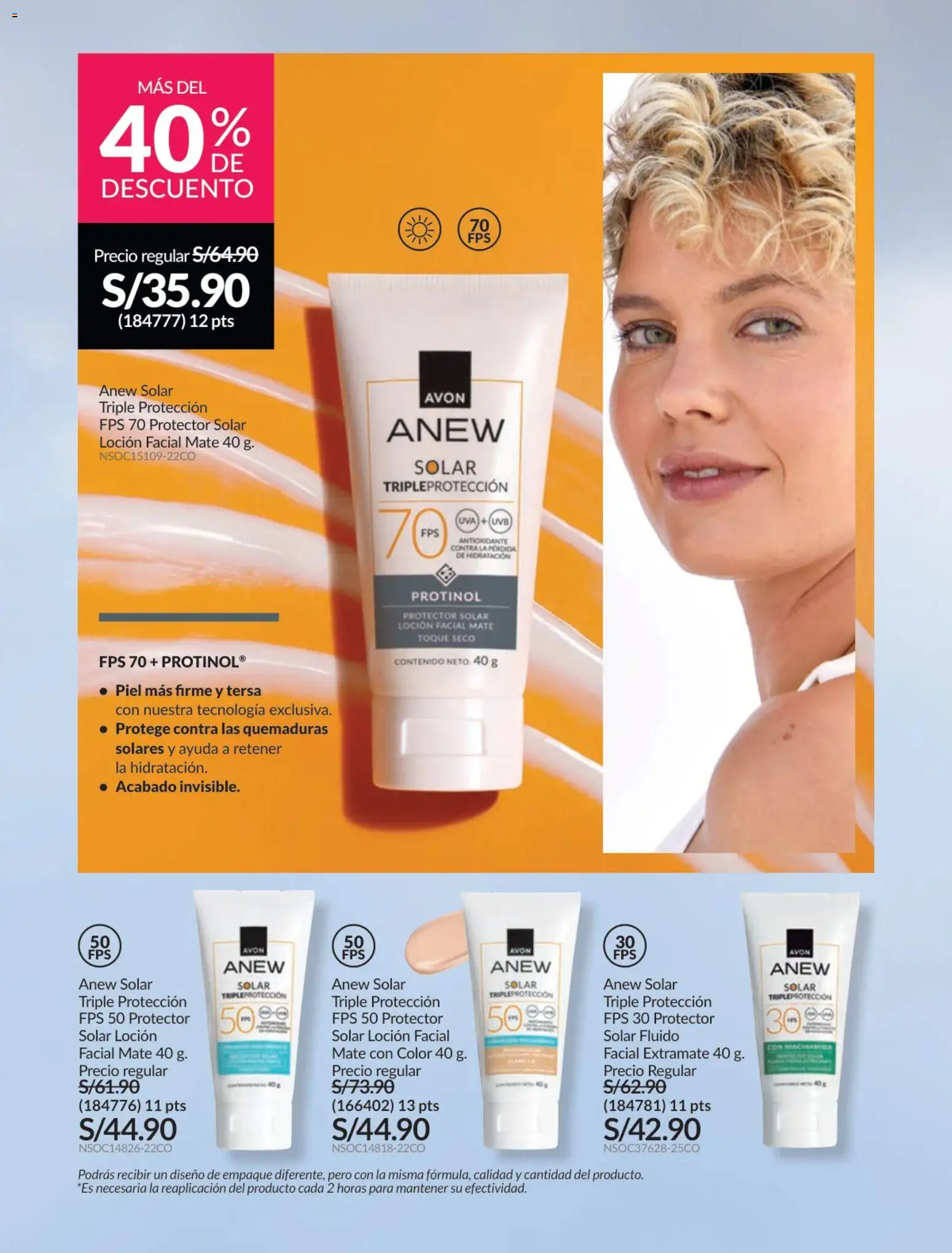 Catálogo Avon válido desde 17.06.2026 | Página: 122 | Productos: Protector solar, Empaque