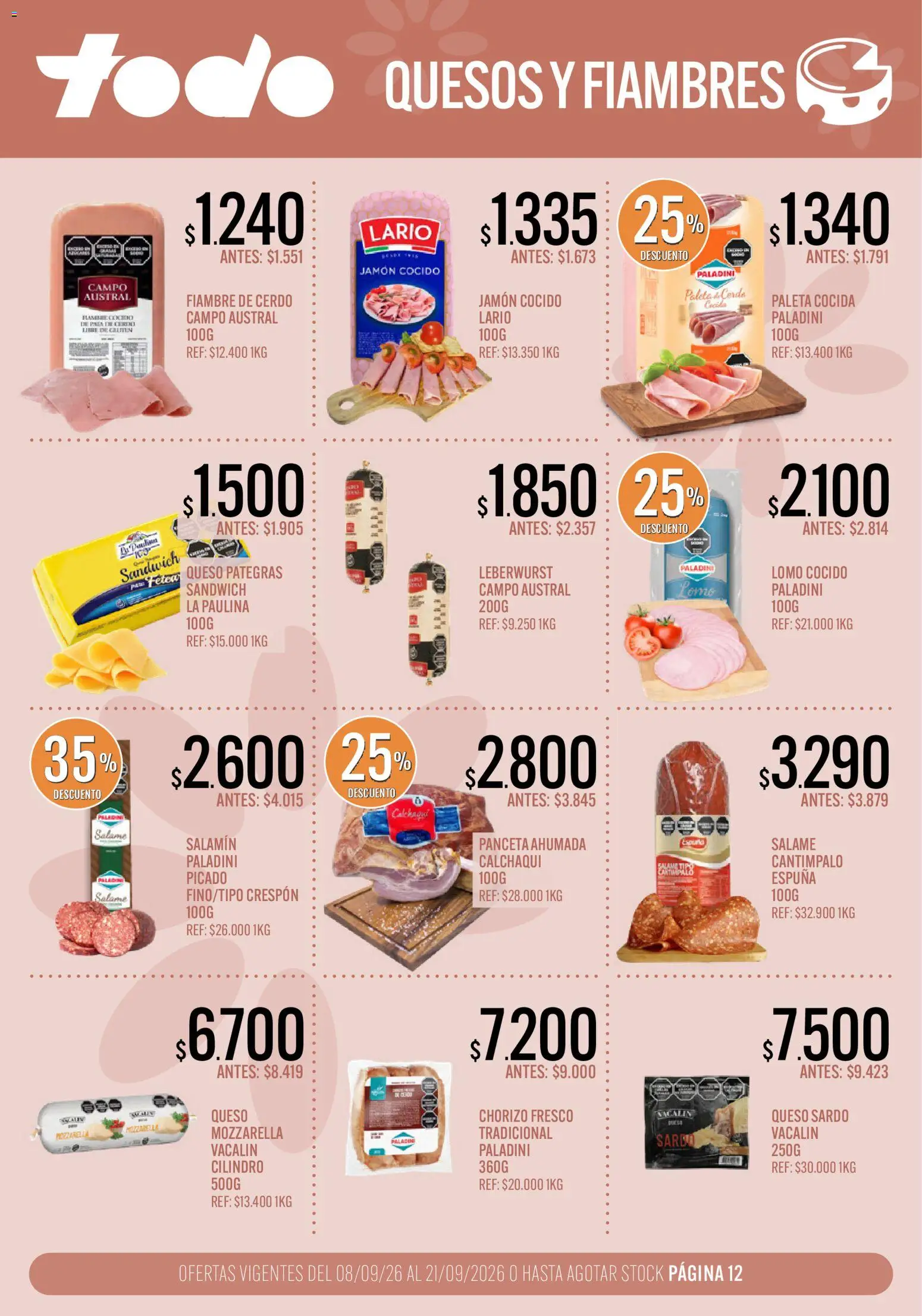 Supermercados TODO catálogo │ válido desde el 08/09/2026 | Página: 12
