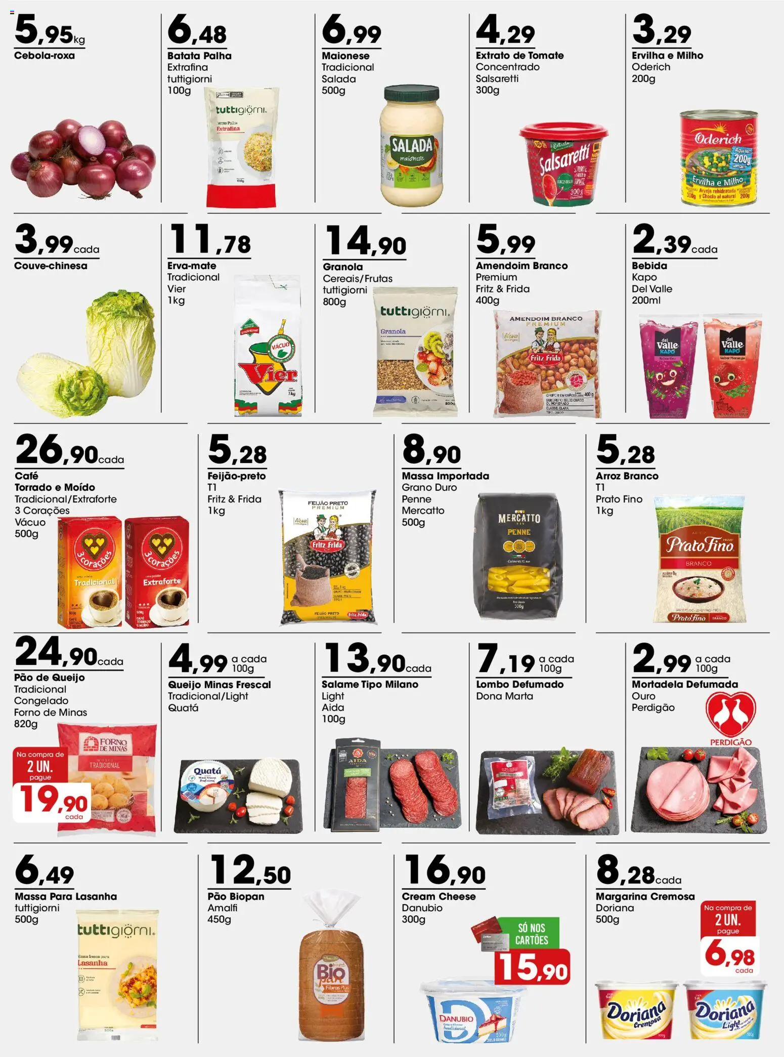 Zaffari Folheto - válido de 09.03.2026 | Página: 2 | Produtos: Ervilha, Doriana, Cream cheese, Massa