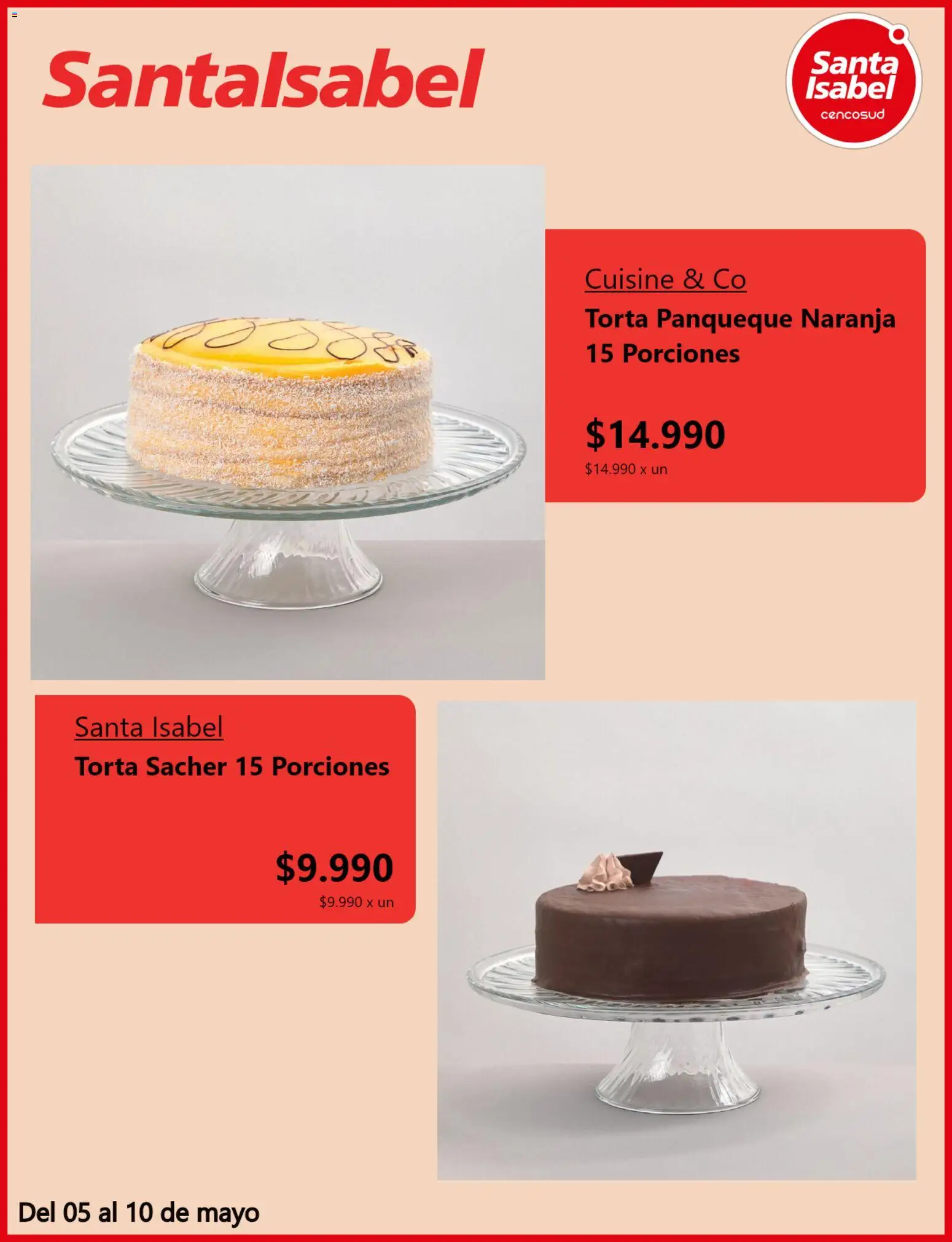 Santa Isabel Ofertas  │ válido desde el 05.05.2026 | Página: 4 | Productos: Torta