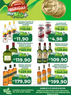 Mart Minas ofertas Bebidas - Pré-Visualização do folheto da loja Mart Minas, válido de 31/07/2026