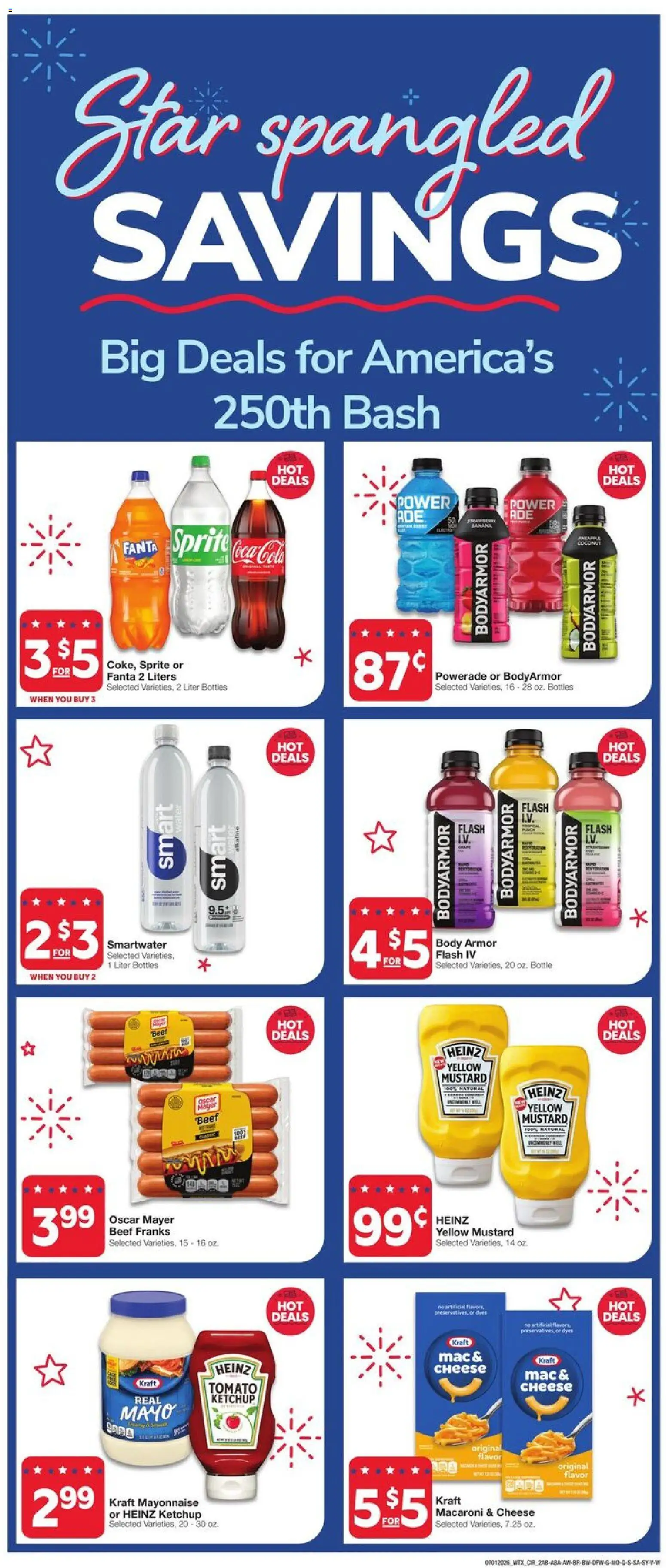 United Supermarkets Weekly Ad - valid from 07/01/2026 | Page: 2 | Products: Cheese, Ketchup, Water, Mayonnaise