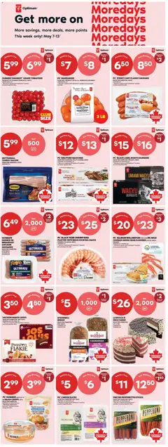 Preview of Real Canadian Superstore weekly flyer - MB from shop Real Canadian Superstore valid from 07.05.2026 | Page: 13 | Products: PC, Turkey, Cheese, Bread