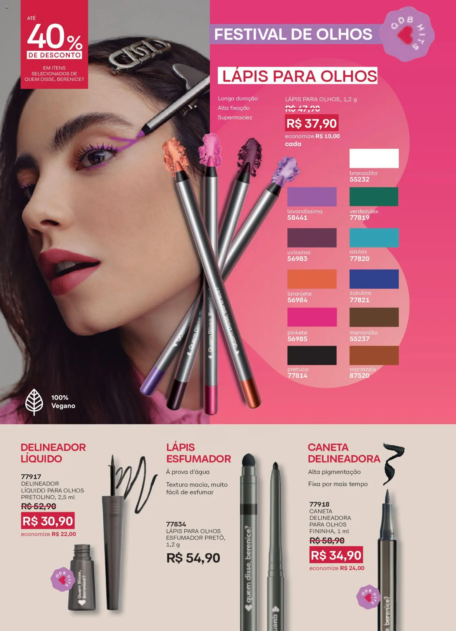 O Boticário Folheto - válido de 15.06.2026 | Página: 164 | Produtos: Delineador, Lápis, Caneta