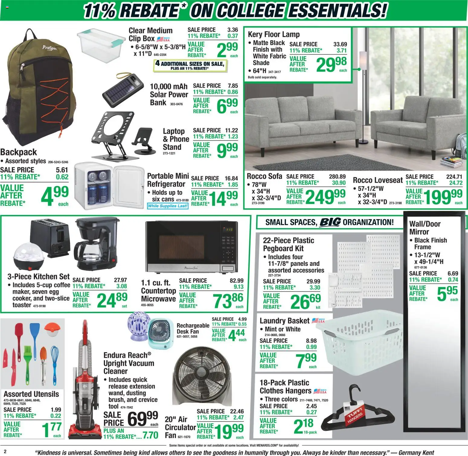 Menards Weekly Ad - valid from 07/23/2026 | Page: 3 | Products: Box, Clip, Basket, Mirror