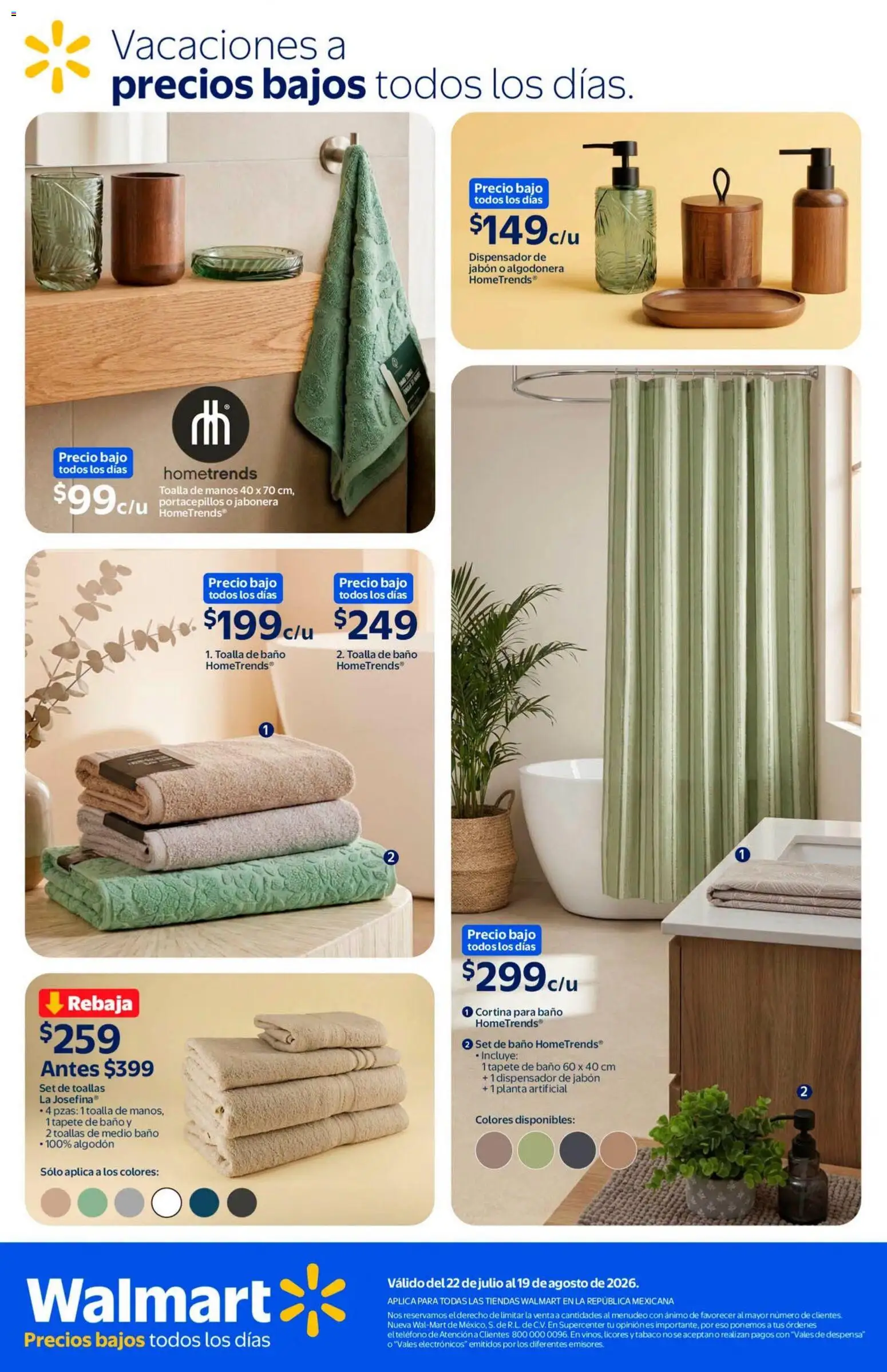 Nuevas ofertas de Walmart válidas en toda la República Mexicana desde el 22/07/2026. ¡Encuentra las mejores ofertas en Walmart folleto Precios bajos todos los días! | Página: 14 | Productos: Algodón, Despensa, Tapete, Teléfono
