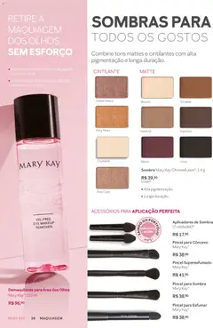 Mary Kay - Catálogo Maio 2026 - Pré-Visualização do folheto da loja Mary Kay, válido de 01.05.2026 | Página: 38 | Produtos: Maquiagem, Pincel, Demaquilante