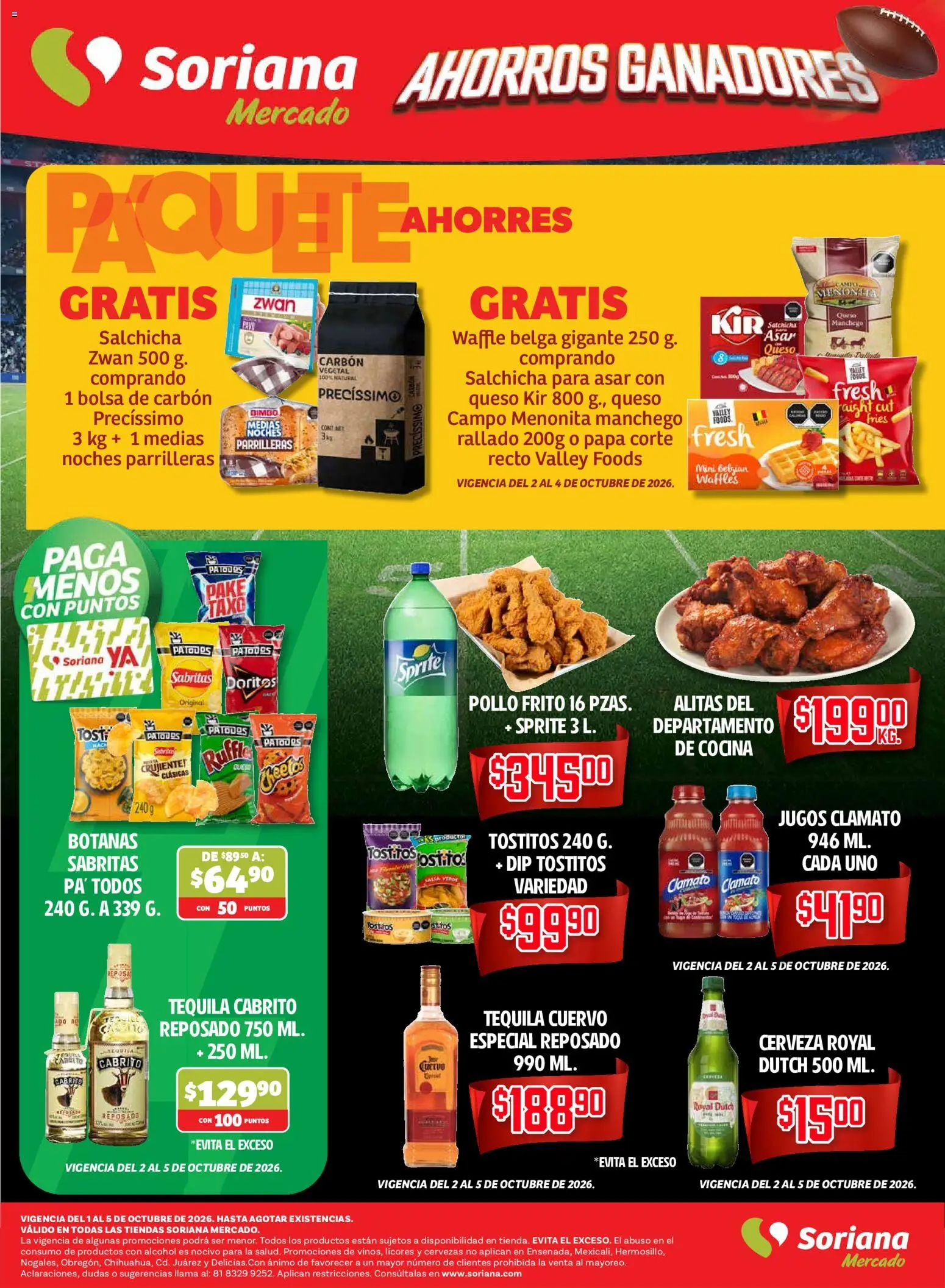 Nuevas ofertas de Soriana válidas en toda la República Mexicana desde el 01/10/2026. ¡Encuentra las mejores ofertas en Soriana Mercado - Ahorros Ganadores! | Página: 2