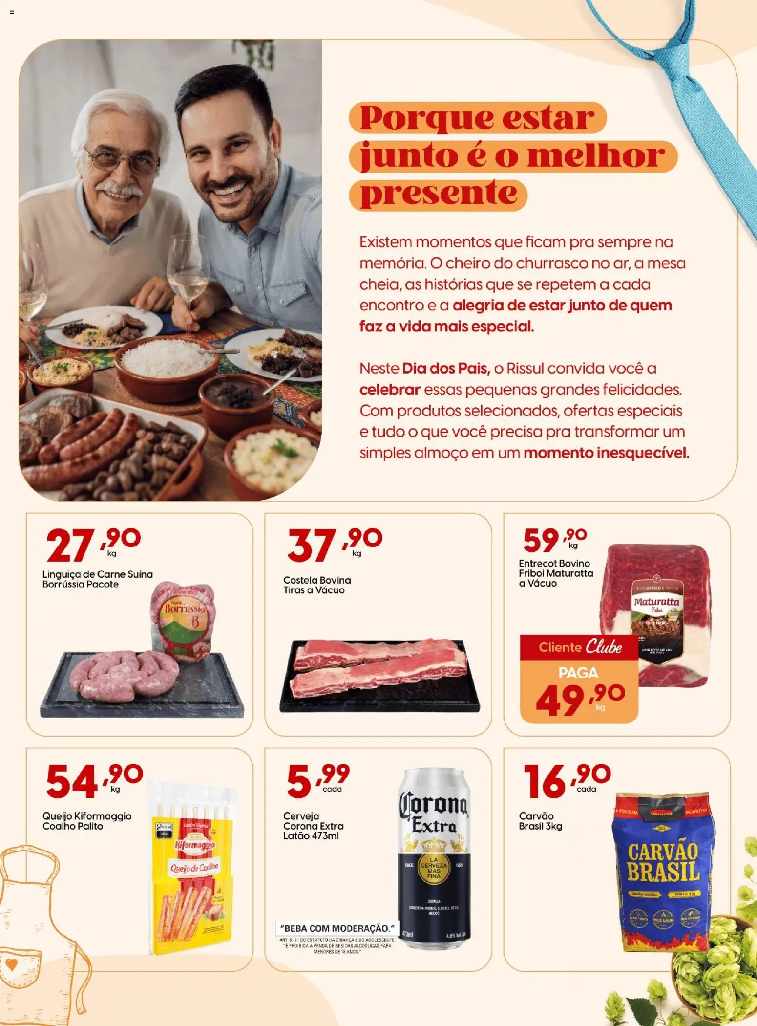 Rissul Folheto - válido de 03/08/2026 | Página: 2 | Produtos: Linguiça, Mesa, Cerveja, Carne
