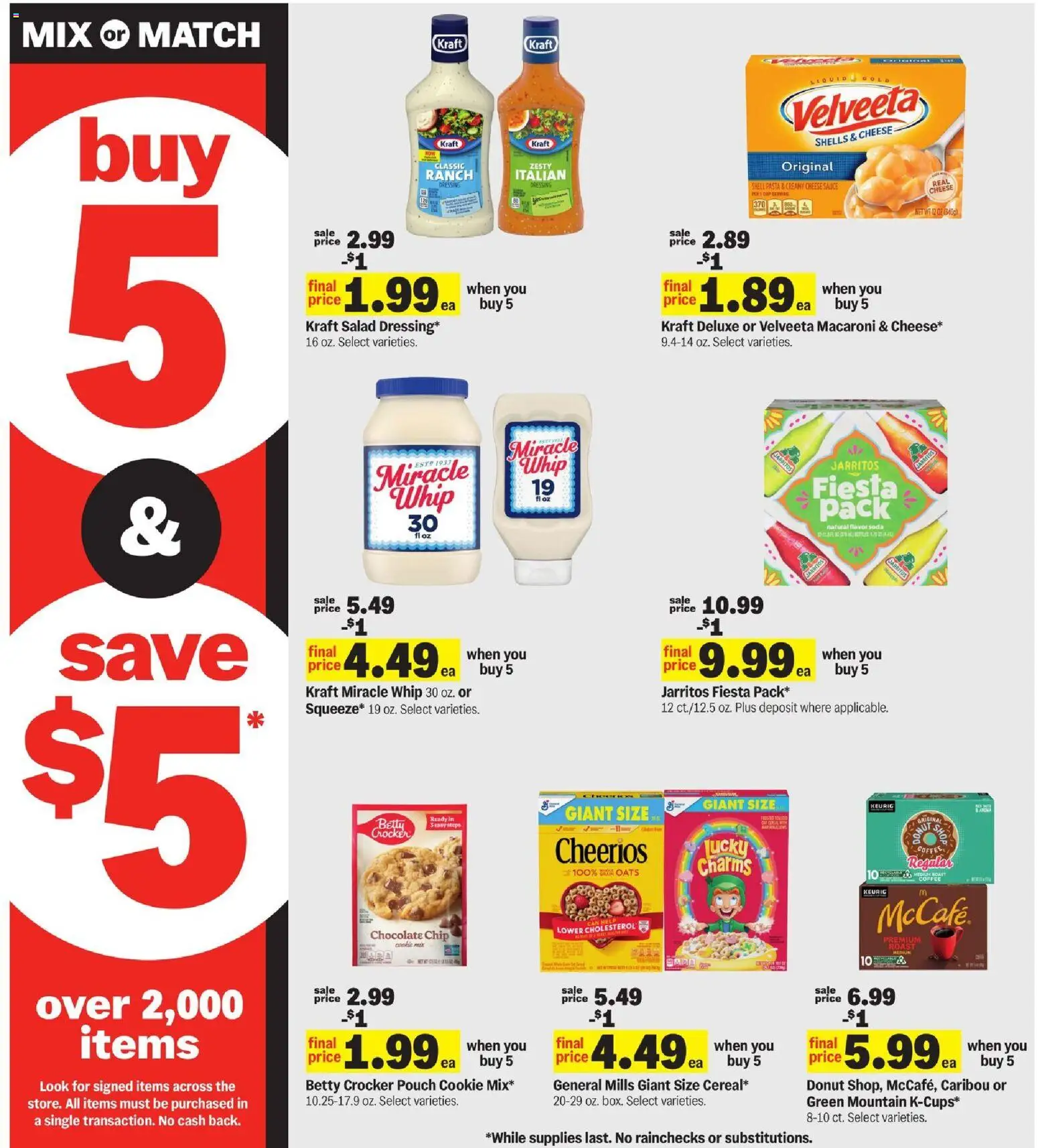 Meijer Weekly Ad - valid from 07/01/2026 | Page: 14 | Products: Coffee, Chocolate, Pasta, Chocolate Chip