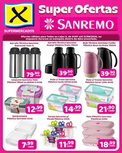 X Supermercados ofertas Sanremo - Pré-Visualização do folheto da loja X Supermercados, válido de 31/07/2026