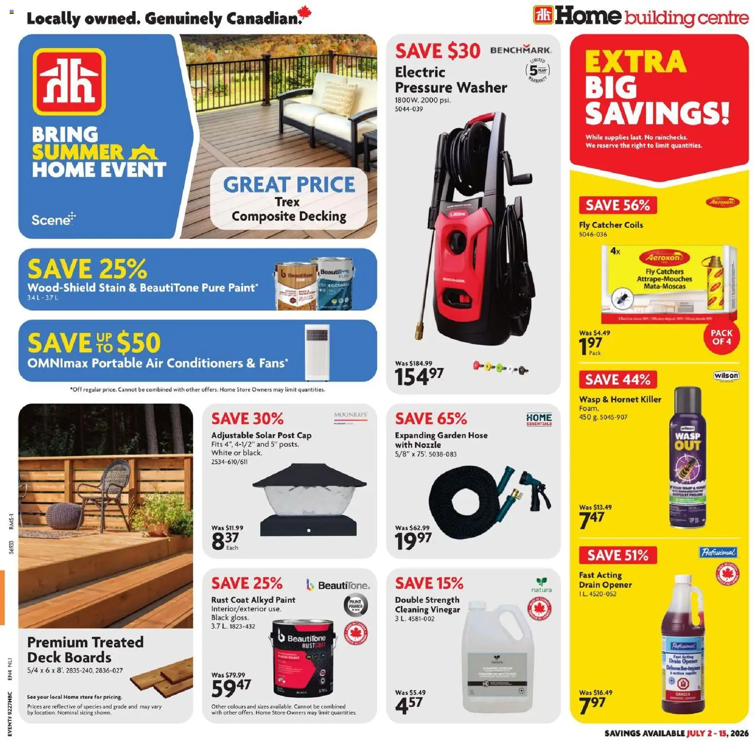 Home Hardware flyer valid from Jul 2, 2026 | Page: 1 | Products: Cap, Coat
