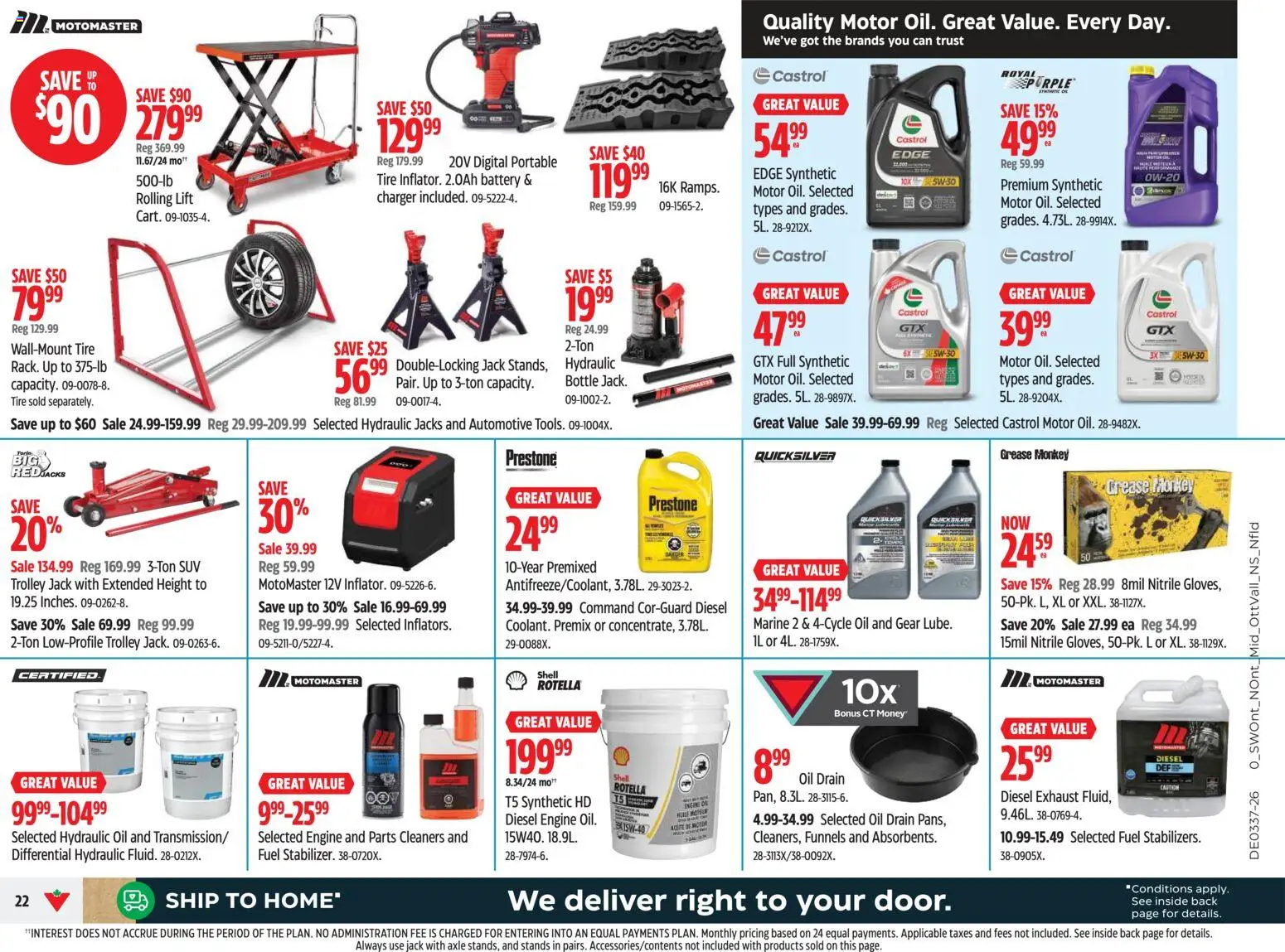 Canadian Tire flyer valid from Sep 10, 2026 | Page: 22 | Products: Battery, Oil
