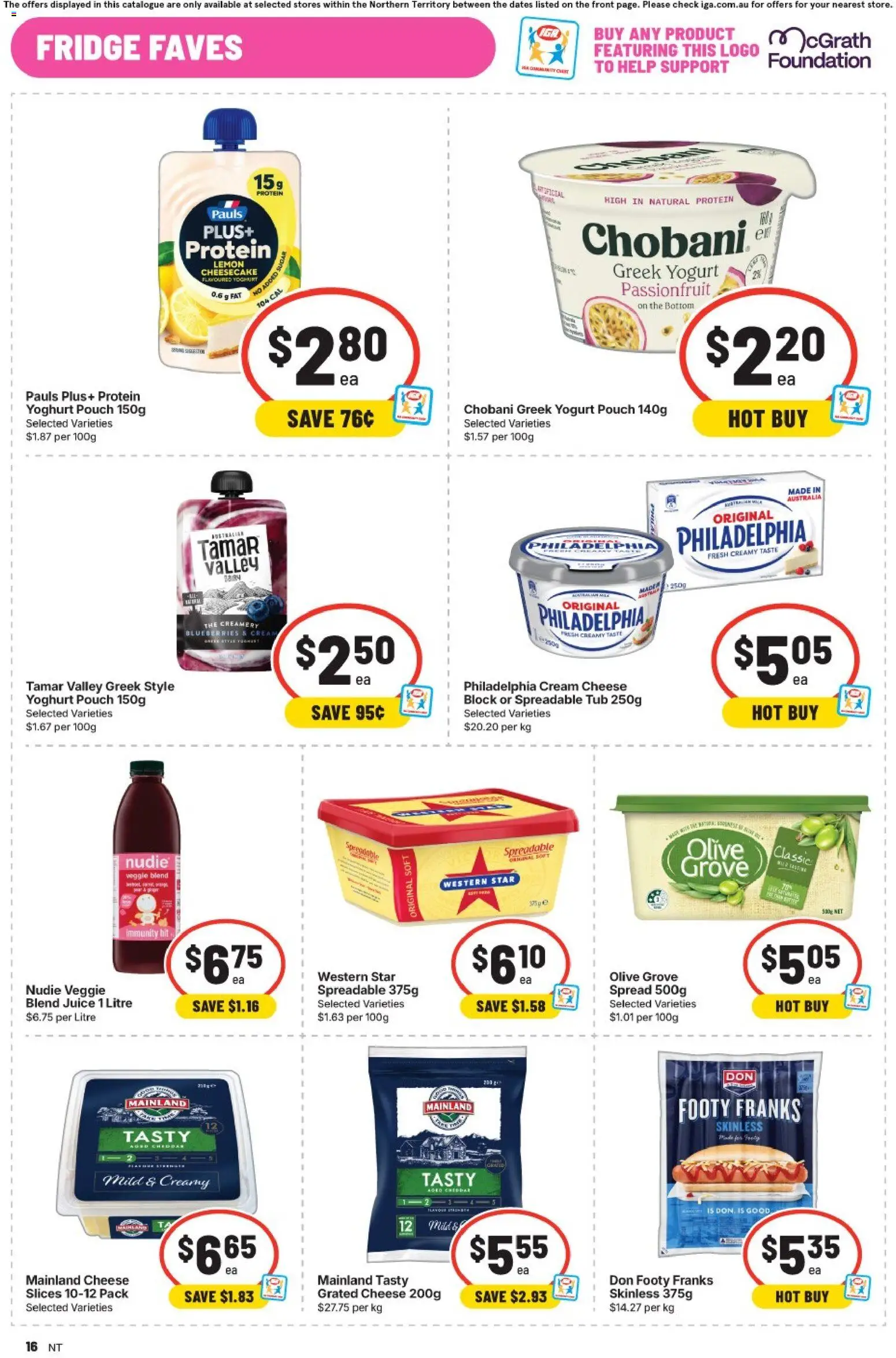 IGA catalogue - valid from 16/09/2026 | Page: 13 | Products: Cream cheese, Yogurt, Fish, Cream