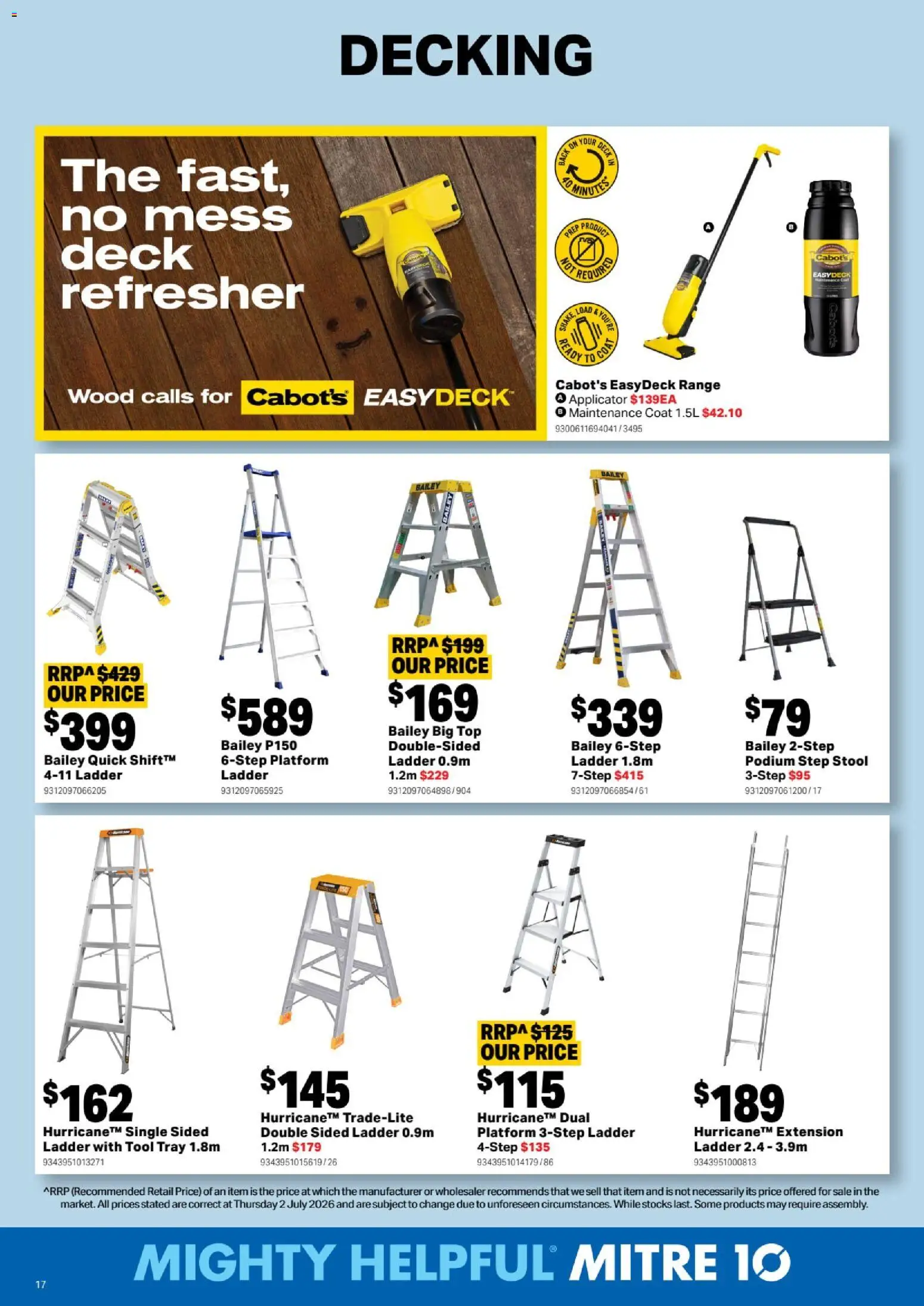 Mitre 10 catalogue - valid from 12/08/2026 | Page: 17 | Products: Stool, Wood, Coat, Decking