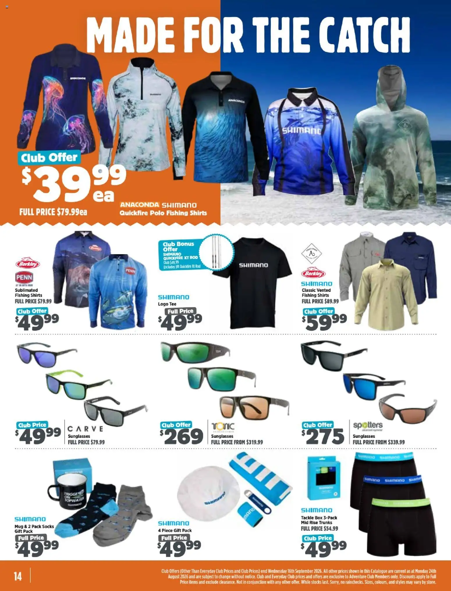 Anaconda catalogue - valid from 24/08/2026 | Page: 14 | Products: Tonic, Sunglasses, Socks, Trunks