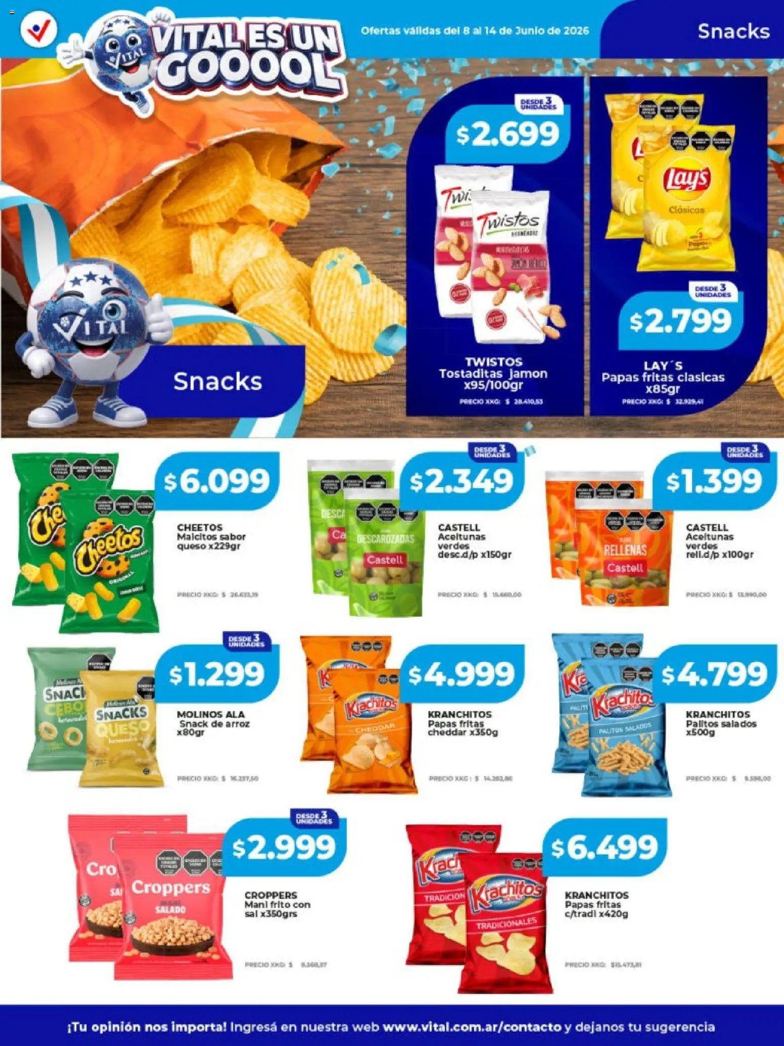 Vital ofertas │ válido desde el 08.06.2026 | Página: 17 | Productos: Sal, Queso, Arroz, Papas fritas