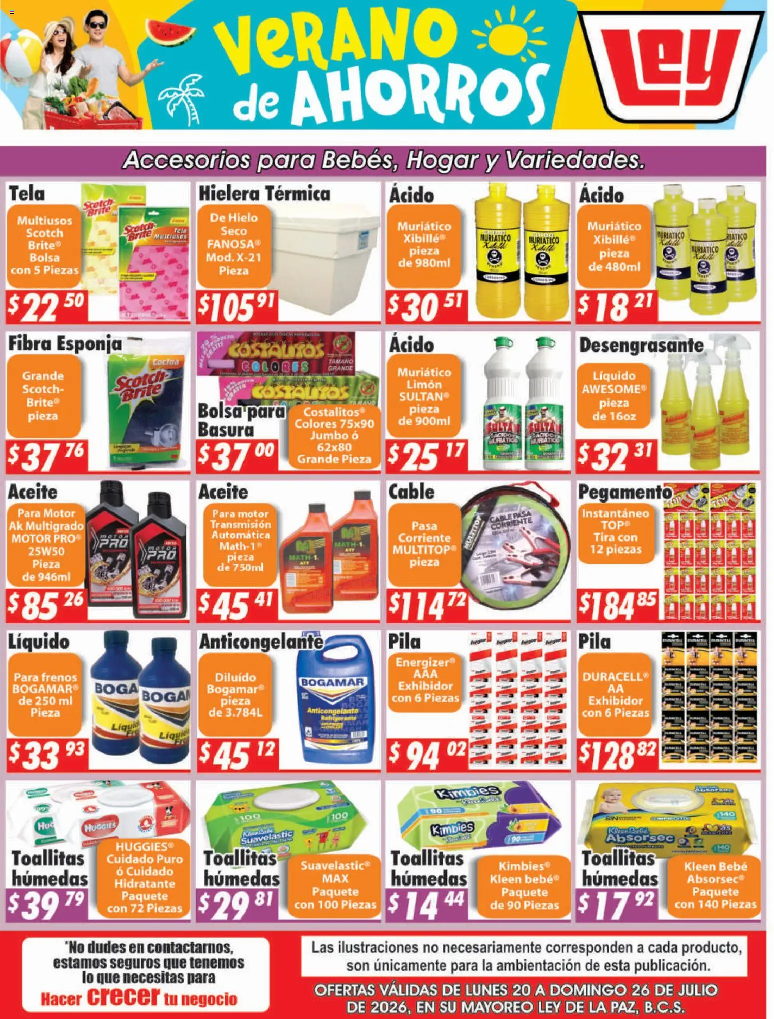 Nuevas ofertas de Casa Ley válidas en toda la República Mexicana desde el 20/07/2026. ¡Encuentra las mejores ofertas en Casa Ley folleto La Paz! | Página: 3 | Productos: Bolsa, Aceite, Pegamento, Desengrasante