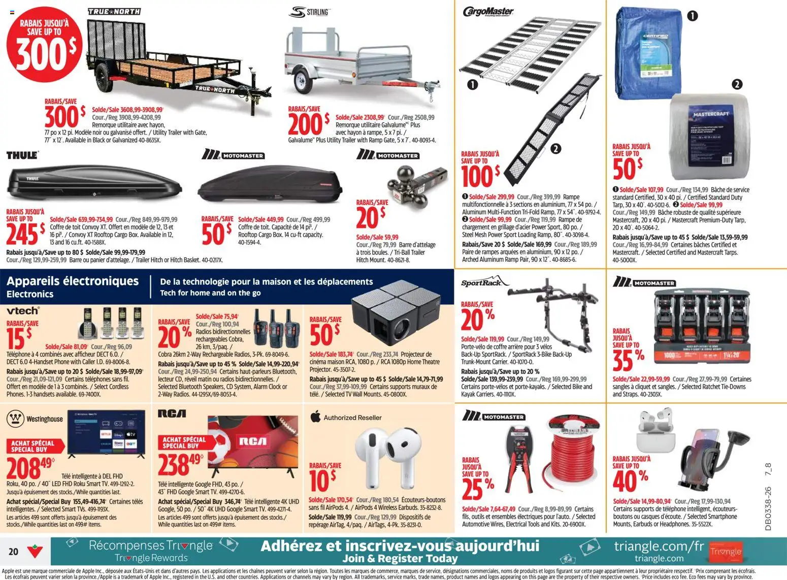 Canadian Tire flyer valid from Sep 17, 2026 | Page: 20 | Products: Phone, Smartphone, Tv, Tools
