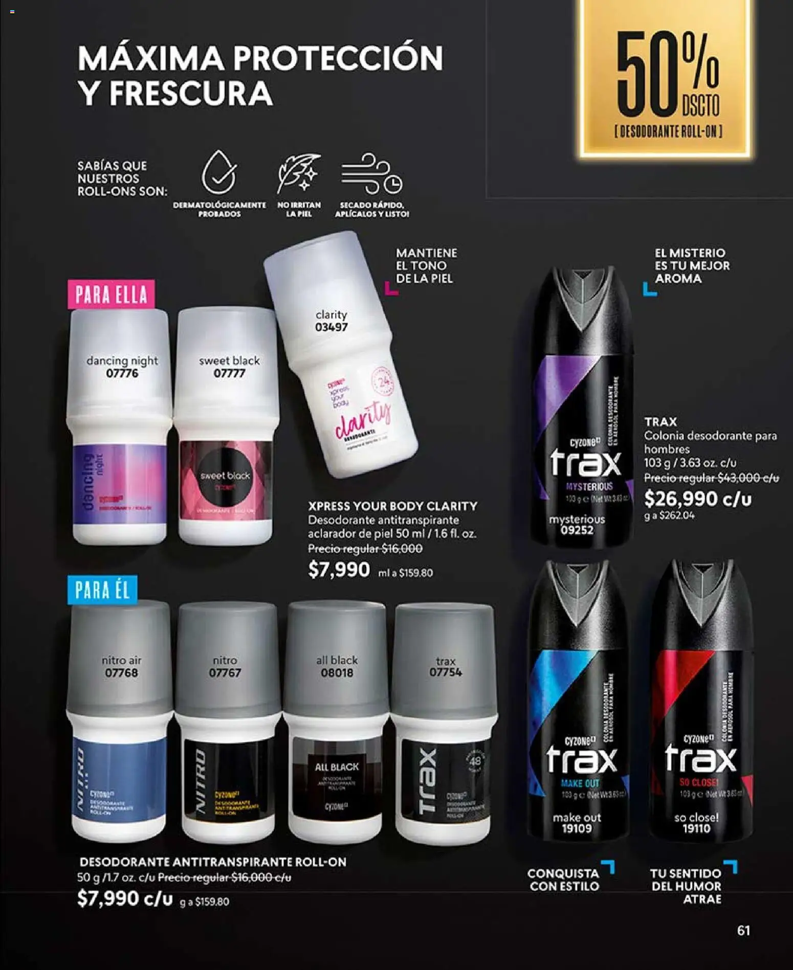 CyZone revista - valida desde el 24.04.2026 | Página: 61 | Productos: Body, Desodorante, Antitranspirante