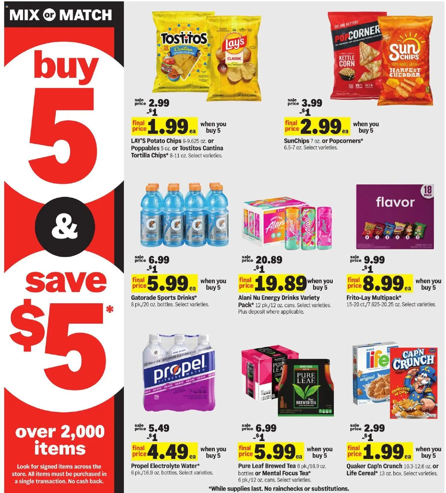 Meijer Weekly Ad - valid from 07/01/2026 | Page: 13 | Products: Corn, Chips, Water, Raspberry