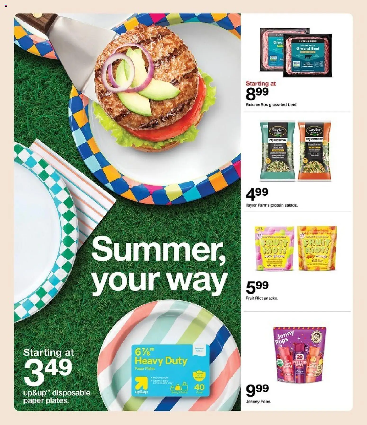 Target Weekly Ad - valid from 07.06.2026 | Page: 3 | Products: Beef, Grapes, Freezer