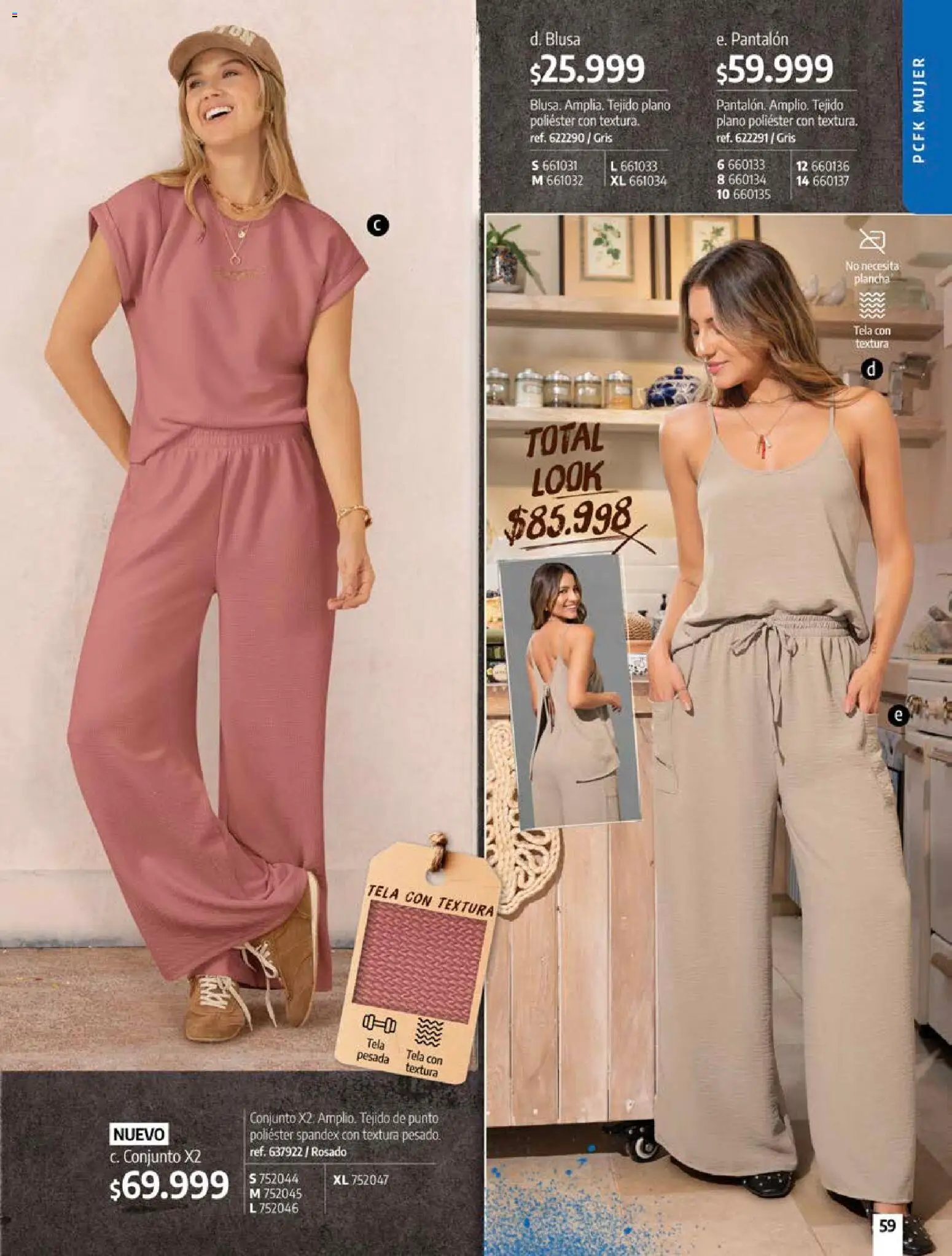 Pacifika revista - valida desde el 12/07/2026 | Página: 59 | Productos: Plancha, Conjunto, Blusa