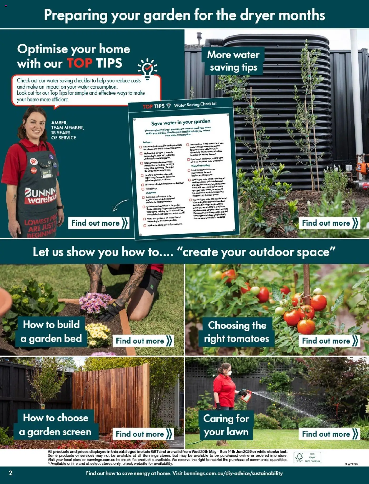 Bunnings Warehouse catalogue - valid from 20.05.2026 | Page: 2 | Products: Tomatoes, Dryer, Screen, Bed