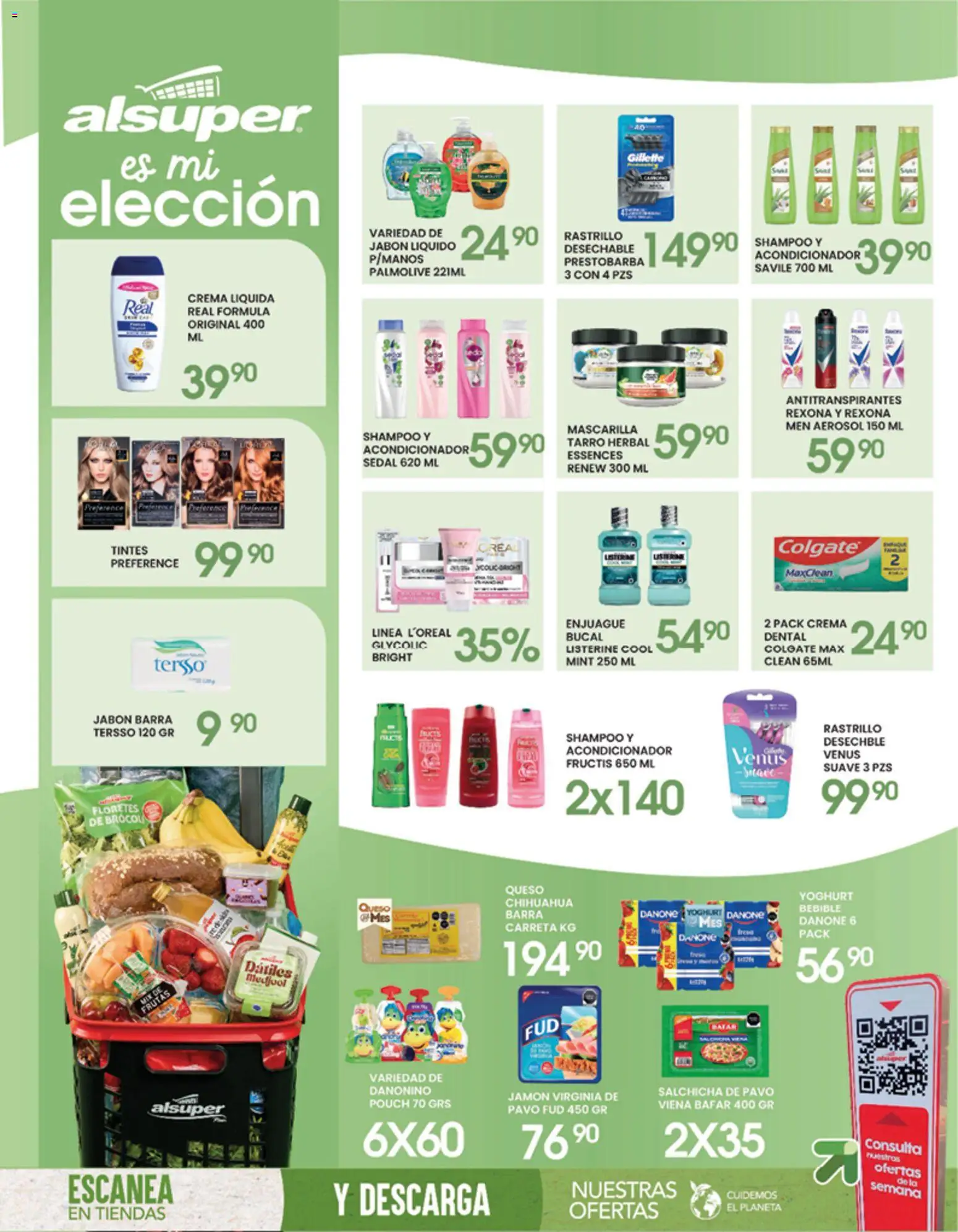 Nuevas ofertas de Alsuper válidas en toda la República Mexicana desde el 12.05.2026. ¡Encuentra las mejores ofertas en Alsuper folleto Durango! | Página: 8 | Productos: Salchicha, Queso, Jamón, Barra