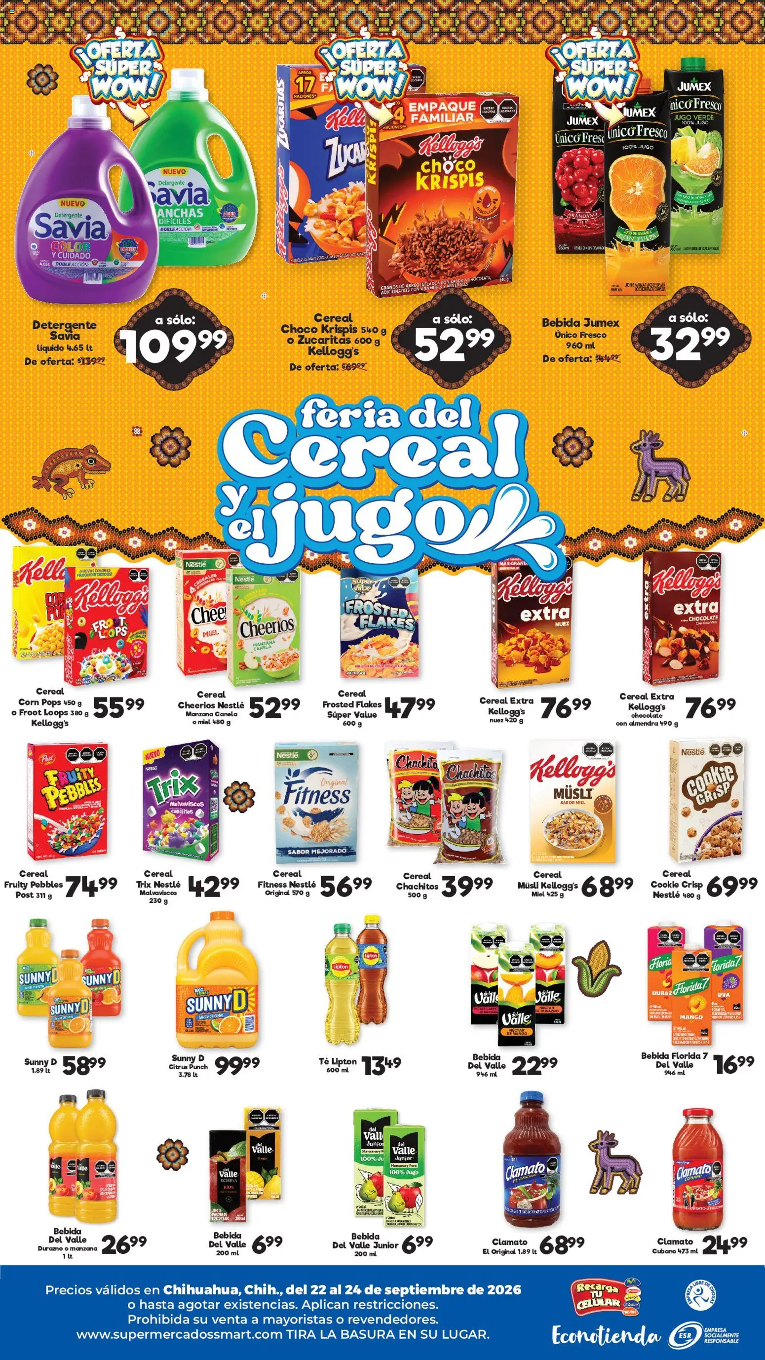 Nuevas ofertas de S-Mart válidas en toda la República Mexicana desde el 22/09/2026. ¡Encuentra las mejores ofertas en S-Mart folleto Ofertas de feria Chihuahua! | Página: 2 | Productos: Mango, Jugo, Nuez, Almendra