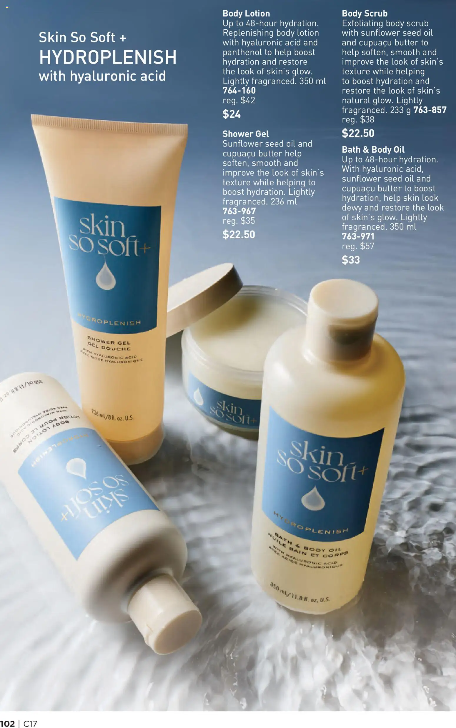 Avon flyer valid from Aug 13, 2026 | Page: 102 | Products: Sunflower, Body lotion, Shower, Butter