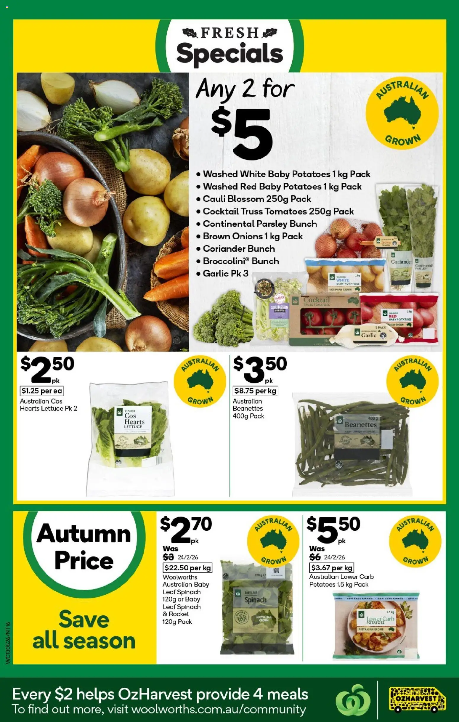 Woolworths catalogue - valid from 13.05.2026 | Page: 16 | Products: Lettuce, Spinach, Garlic, Parsley