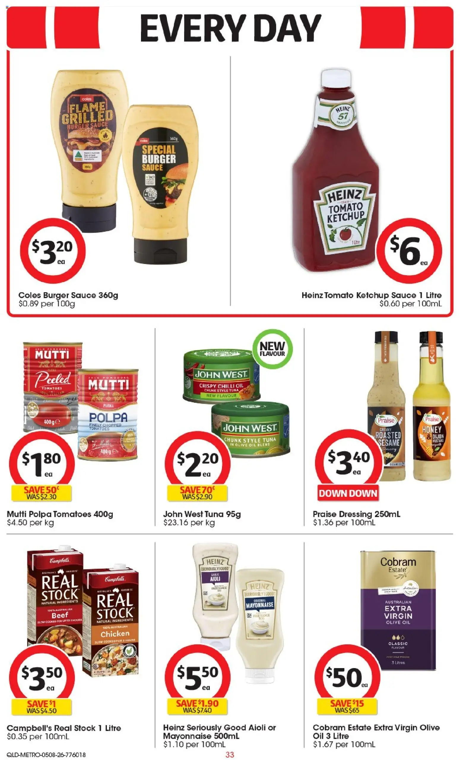 Coles catalogue - valid from 05/08/2026 | Page: 33 | Products: Honey, Chicken, Tomatoes, Garlic