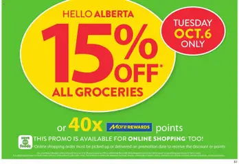 Preview of Save on foods weekly flyer / circulaire from shop Save on foods valid from Oct 1, 2026