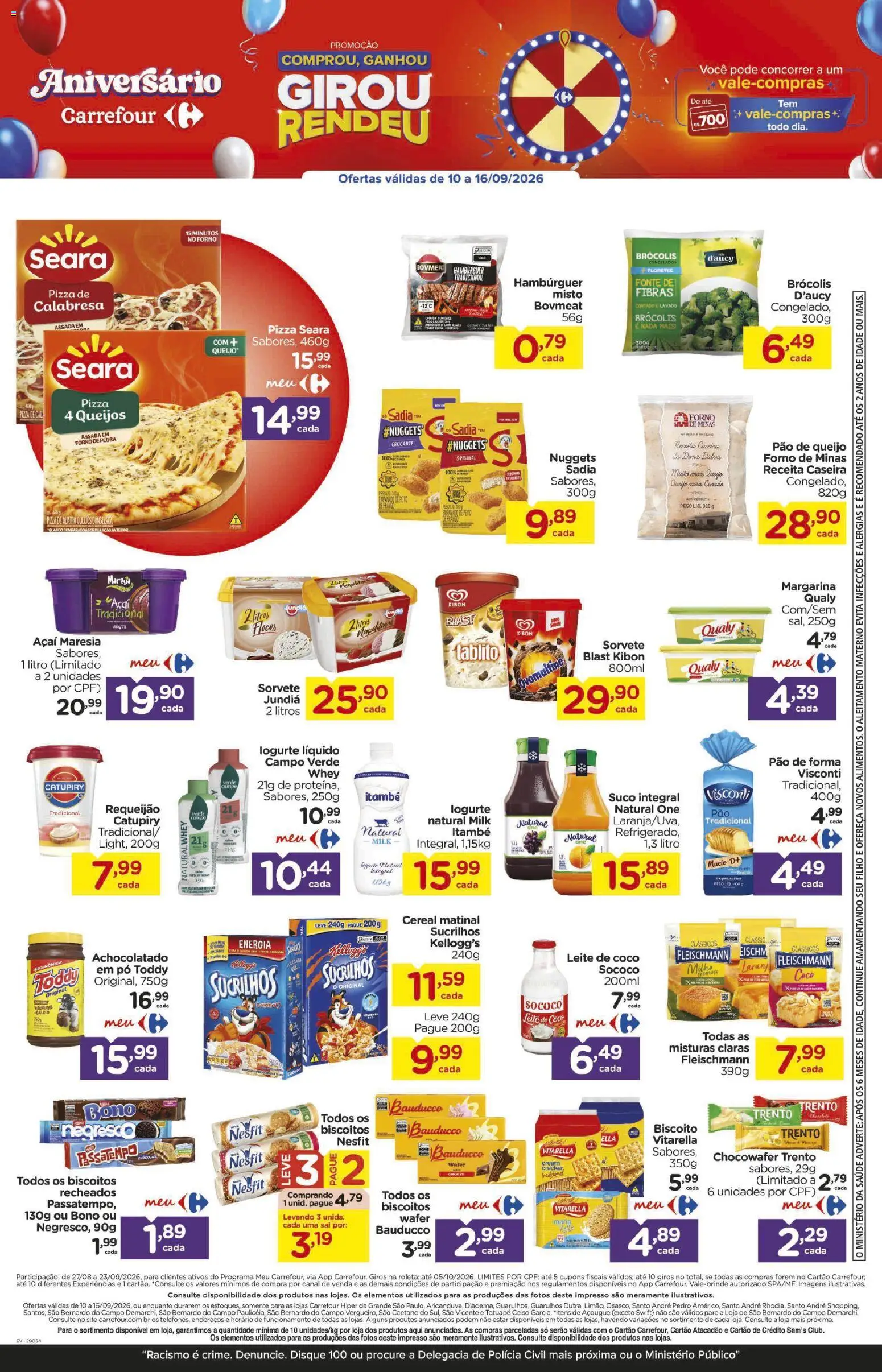 Carrefour Folheto - válido de 10/09/2026 | Página: 3 | Produtos: Forno, Biscoito, Sucrilhos, Leite de coco