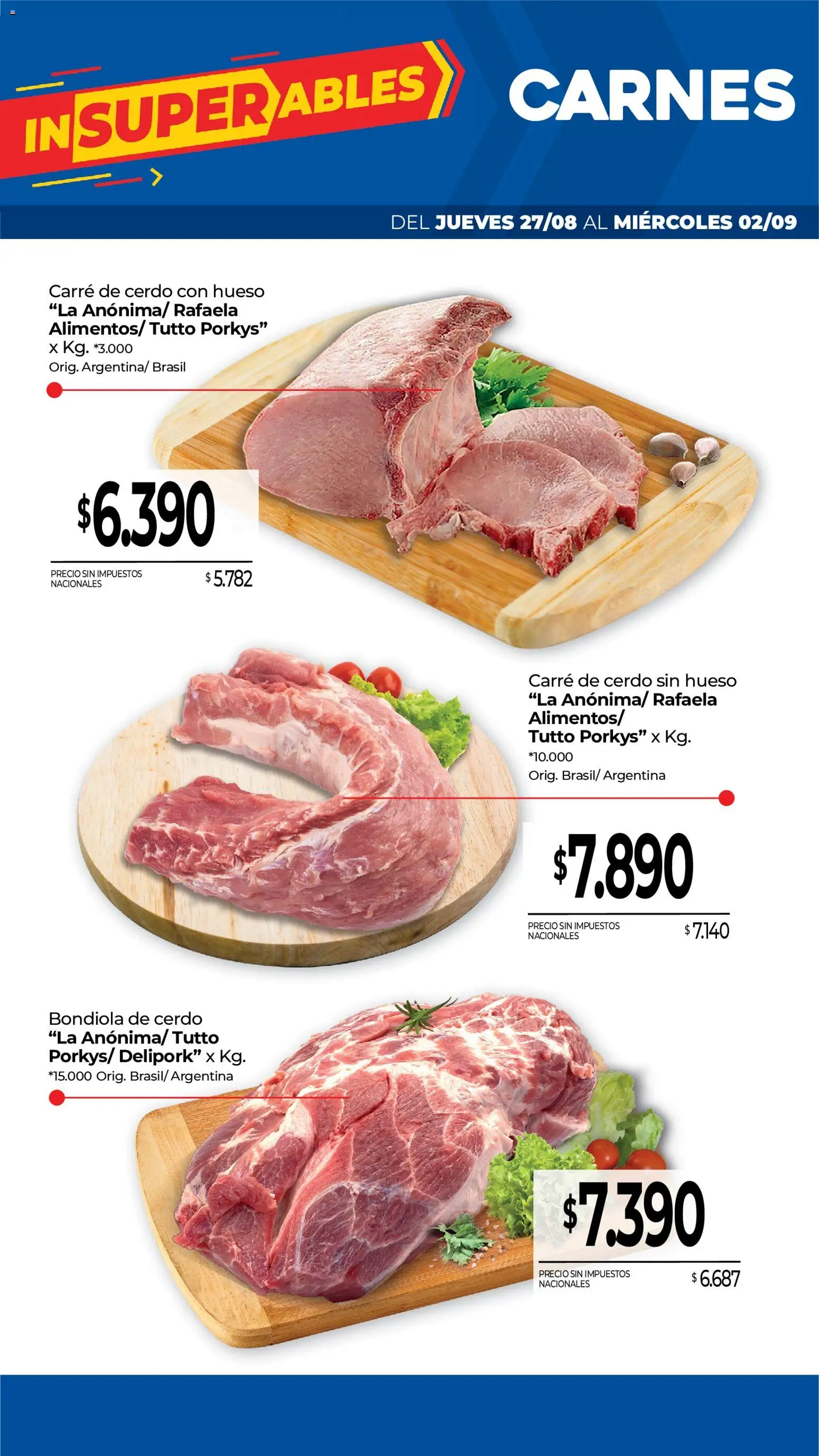 La Anonima - Frescos │ válido desde el 27/08/2026 | Página: 4 | Productos: Bondiola de cerdo, Cerdo