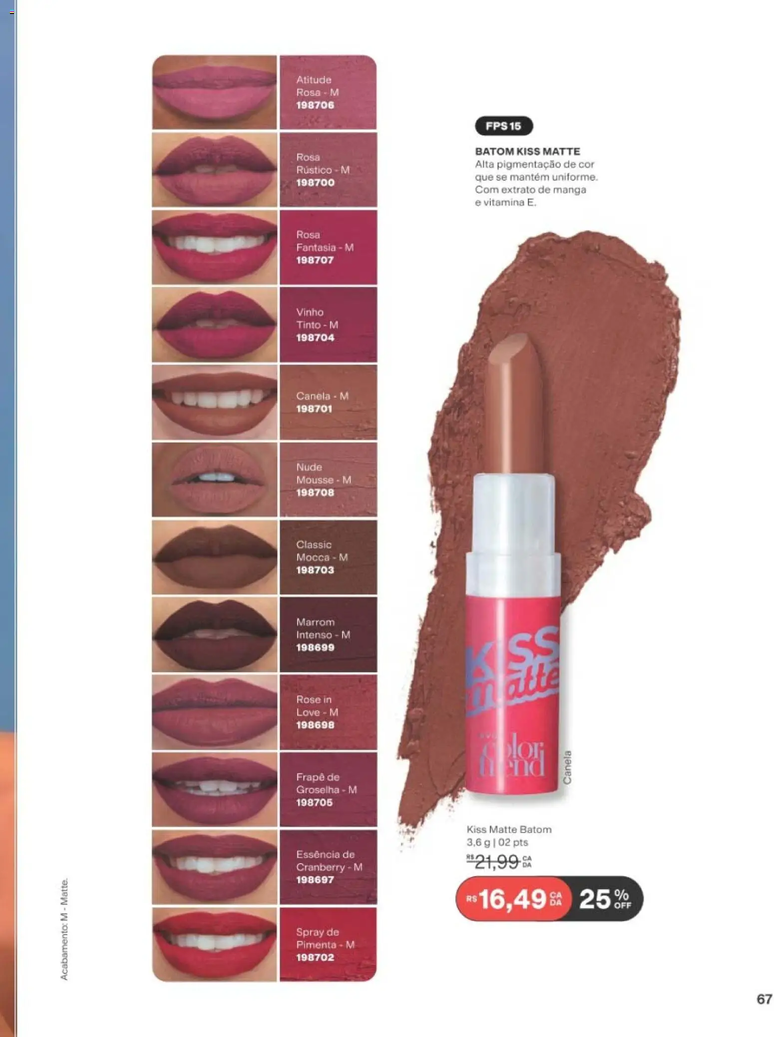 Avon Folheto - válido de 01/09/2026 | Página: 67 | Produtos: Pimenta, Fantasia, Vinho tinto, Manga